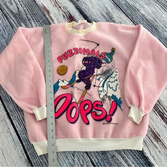 Vintage Vintage 1980 Fuzzimals Pink and Cream Sweatshirt Size M / US 6-8 / IT 42-44 - 11 Thumbnail
