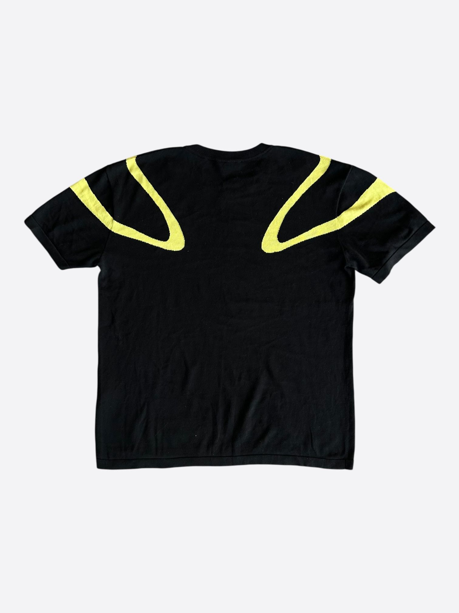 Louis Vuitton Louis Vuitton Black & Yellow Sport Line Intarsia T-Shirt Size US XXL / EU 58 / 5 - 2 Thumbnail