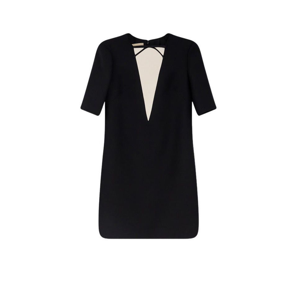 VALENTINO Black Wool/Silk Dress New & Authentic (Women's siz