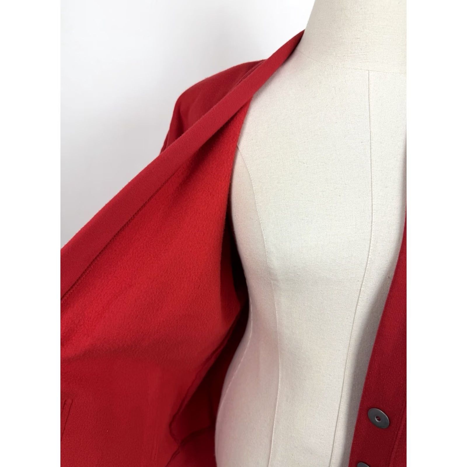 Vintage VINTAGE Cardigan Sweatshirt Womens Medium Red Knit Pockets 90s Teacher Minimal Size M / US 6-8 / IT 42-44 - 3 Thumbnail