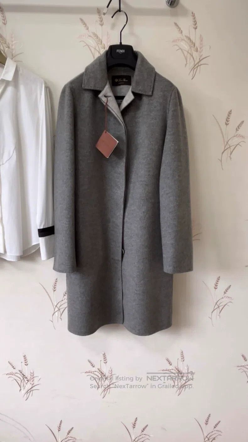 Loro Piana LORO PIANA High-end Gray Double-sided Cashmere Coat Size S / US 4 / IT 40 - 1 Thumbnail