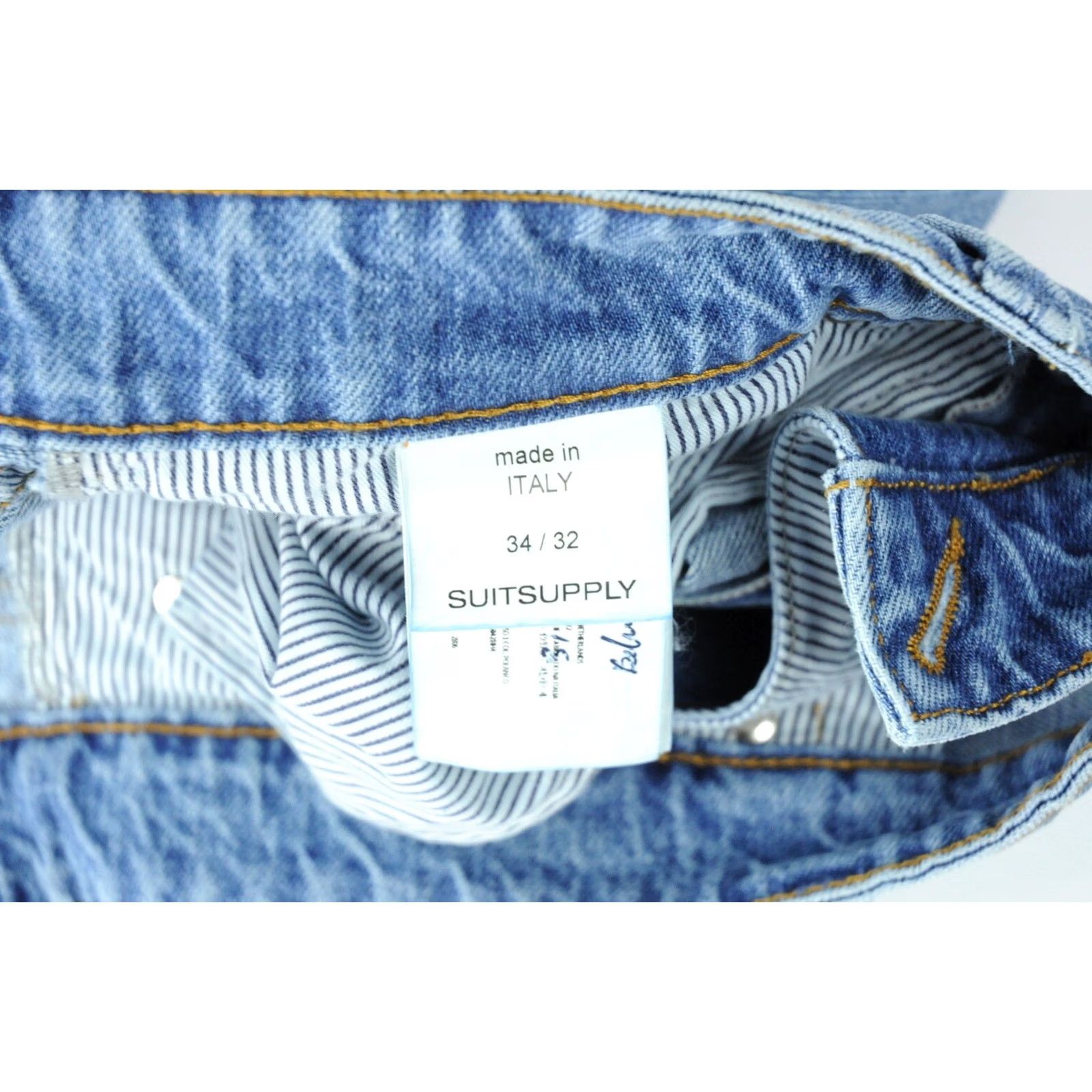 Suitsupply Suitsupply Selvedge Denim Goods Jeans Men W34/~L26 Regular Button Fly Faded Blue Size US 34 / EU 50 - 6 Thumbnail