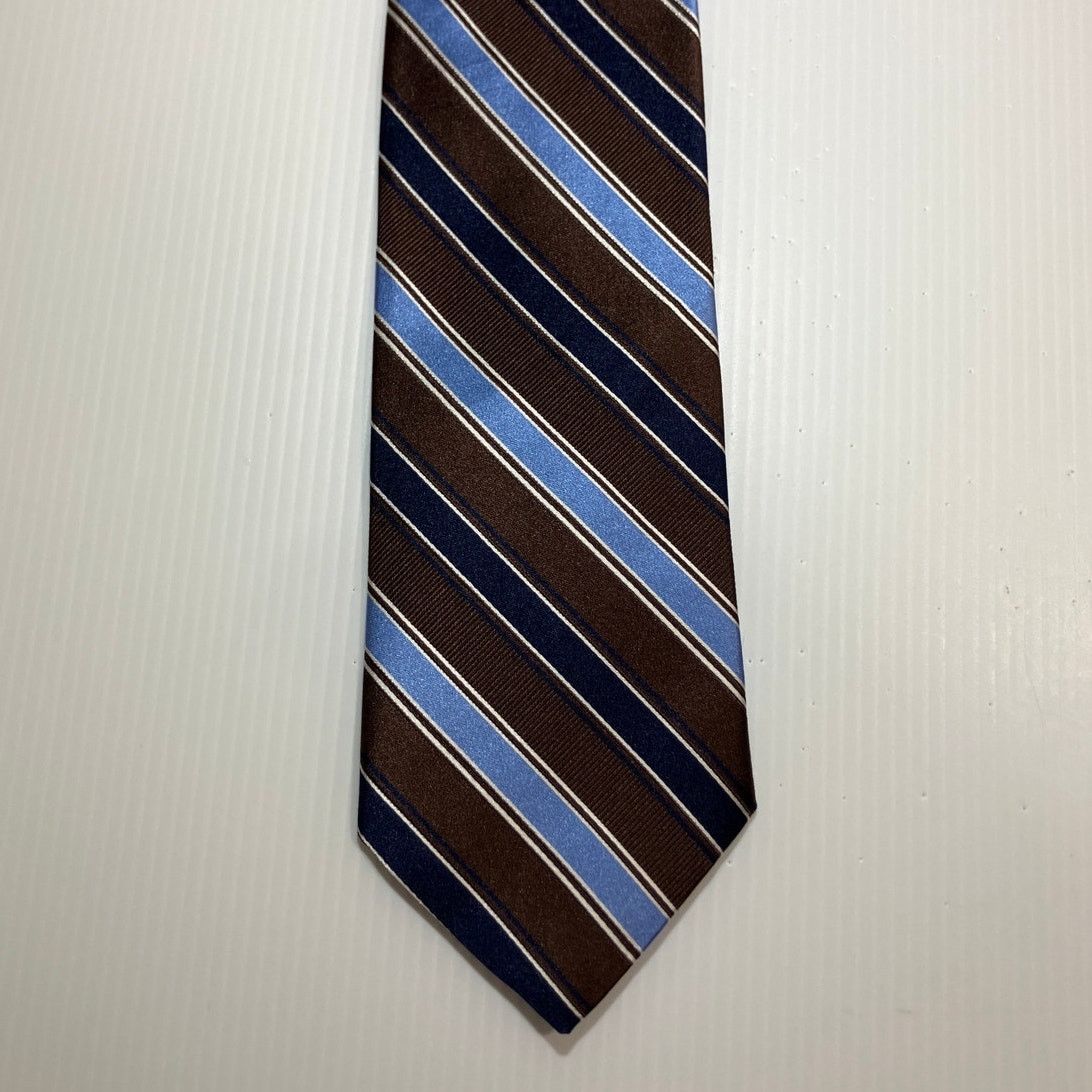 Roundtree & Yorke Roundtree & Yorke Preppy Striped Silk Men Necktie 58 ½” Size ONE SIZE - 1 Thumbnail