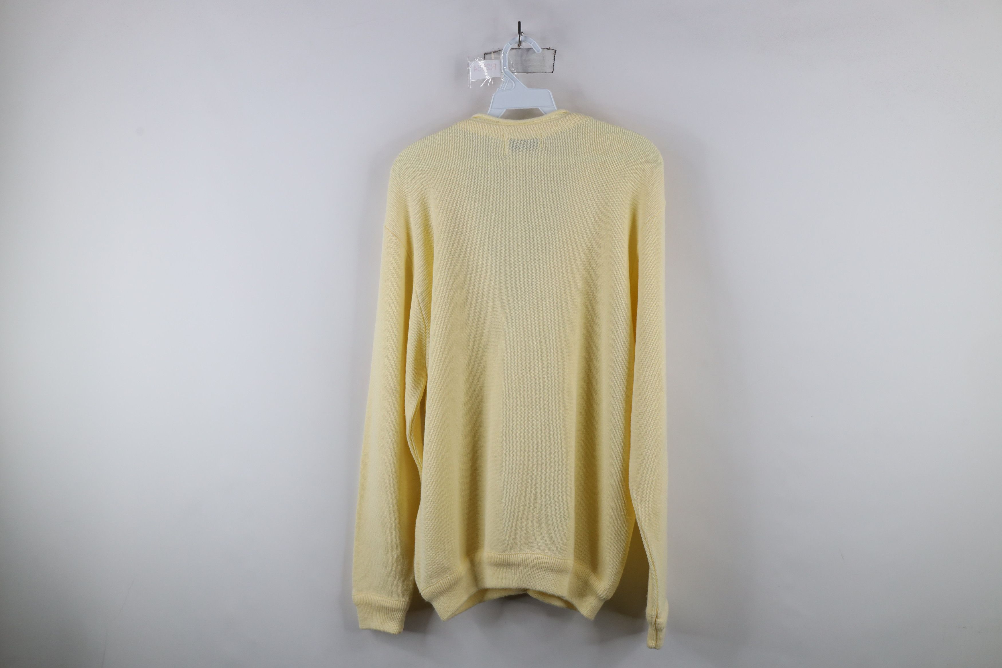 Vintage Vintage 70s Streetwear Knit Cardigan Sweater Pale Yellow USA Size US L / EU 52-54 / 3 - 7 Thumbnail