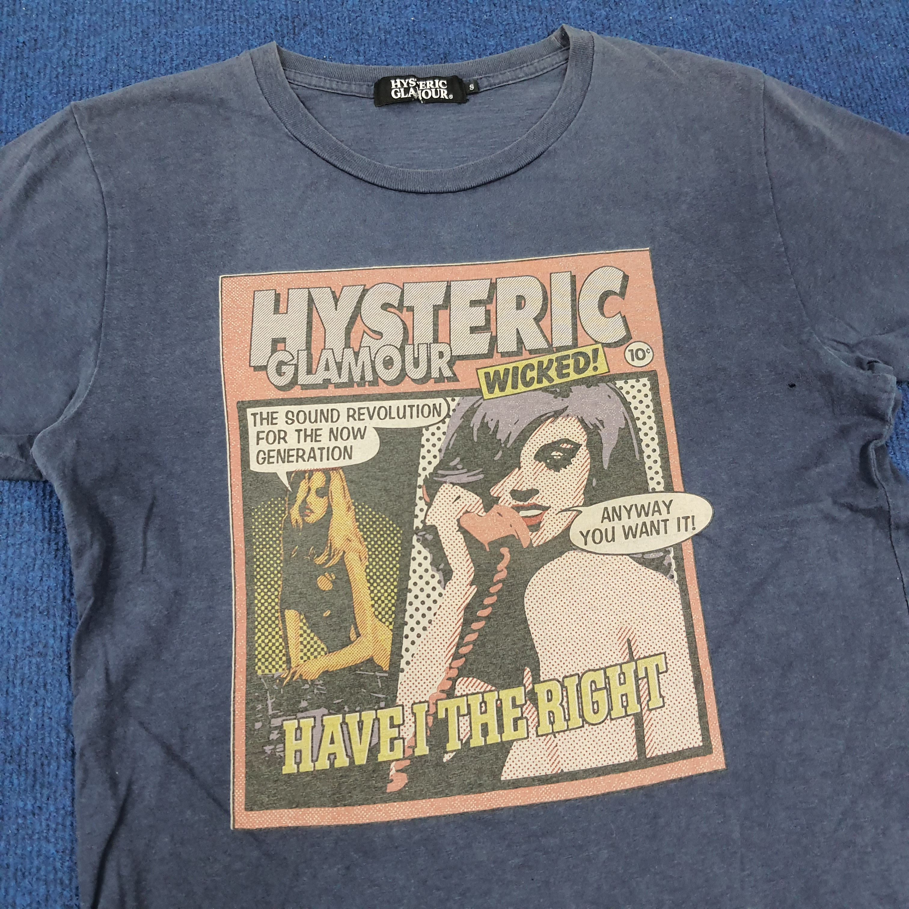 Hysteric Glamour × Japanese Brand × Vintage Vintage Hysteric Glamour Comic Style Japanese Brand Tshirt Size US S / EU 44-46 / 1 - 2 Thumbnail