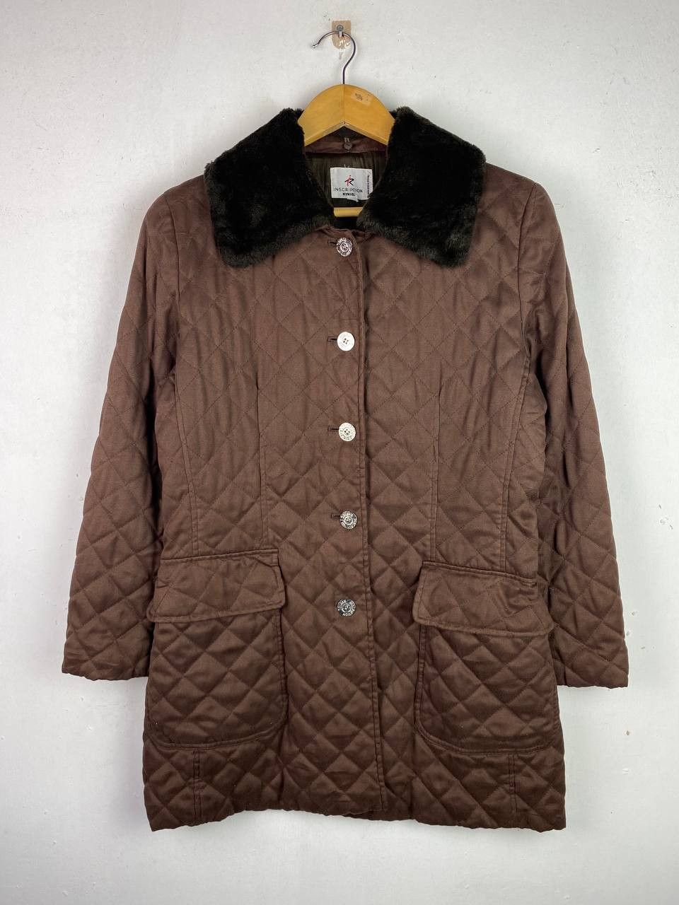 image of Issey Miyake x Rykiel Homme Vintage Inscription By Sonia Rykiel Quilted Jacket in Brown (Size Mediu