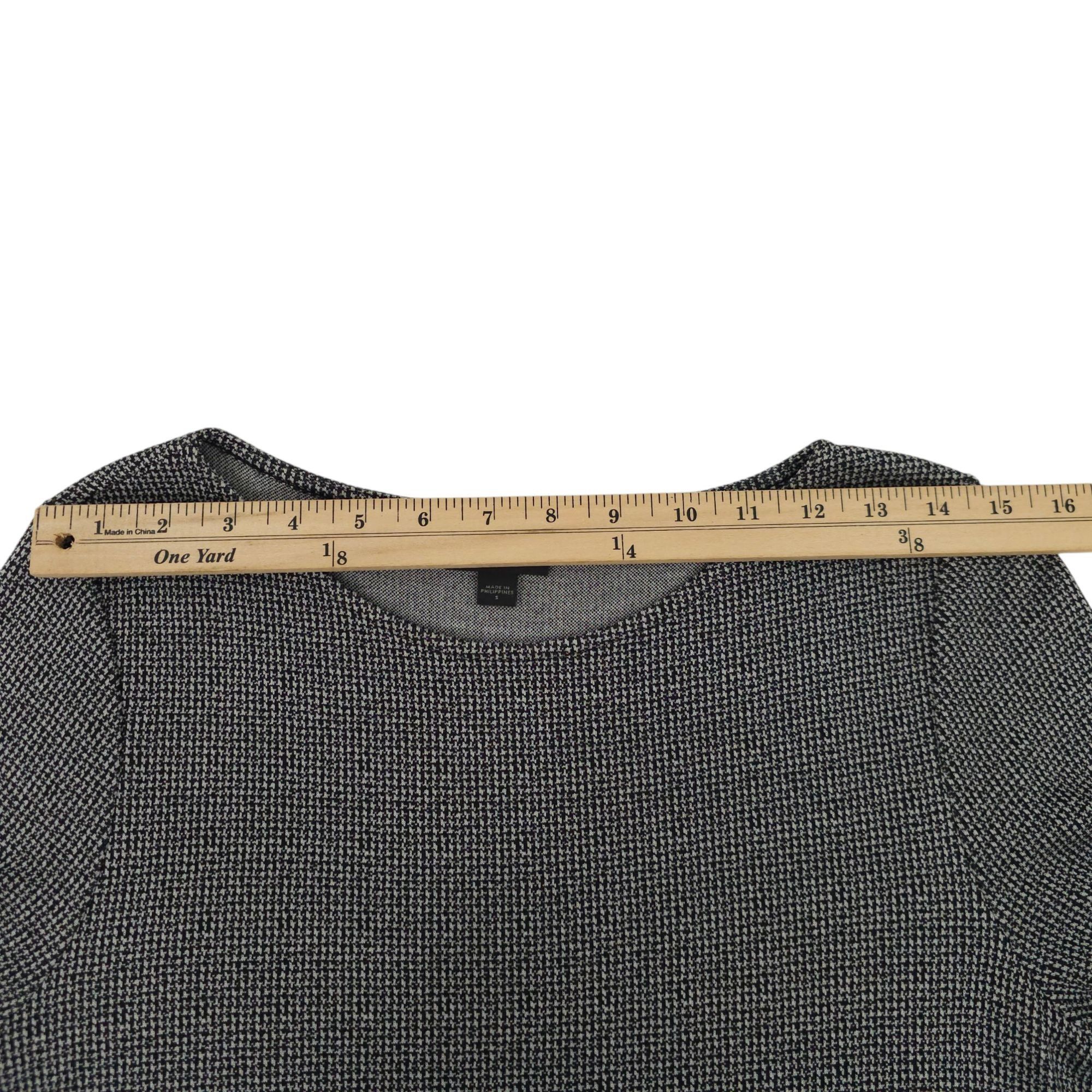 J. Jill J JILL Wearever Dress Womens S Gray Houndstooth Flutter Size S / US 4 / IT 40 - 8 Thumbnail