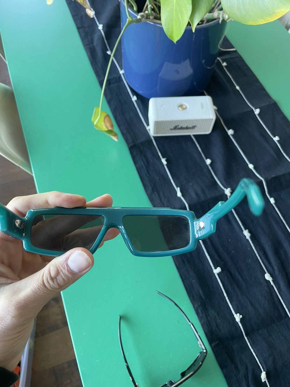 Marc Jacobs marc jacobs vintage sunglasses teal and silver Size ONE SIZE - 4 Thumbnail
