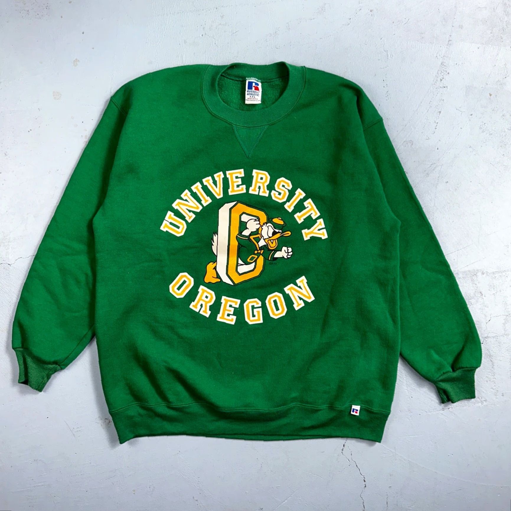 Russell Athletic VINTAGE Russell Athletic Sweatshirt 2XL Men Green 90s College Football Crewneck Logo Pullover Size US XXL / EU 58 / 5 - 2 Thumbnail
