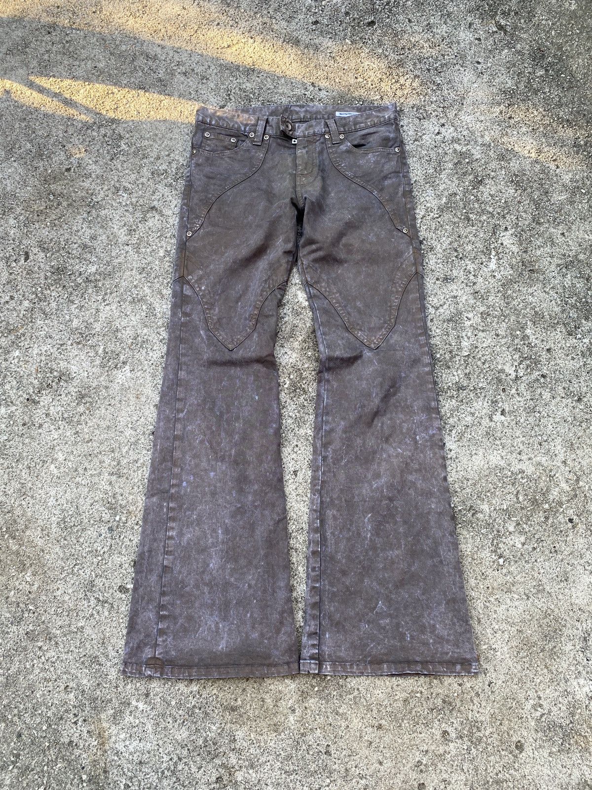 Japanese Brand Semantics Design Japan Faded Waxed Flare Pant Size US 31 - 3 Thumbnail