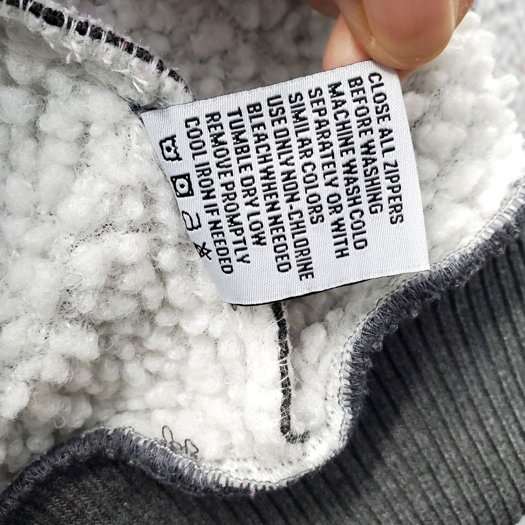 Vintage Q-Active Hoodie Mens L Gray Sherpa Lined Full Zip Pocket Drawstring Size US L / EU 52-54 / 3 - 8 Thumbnail