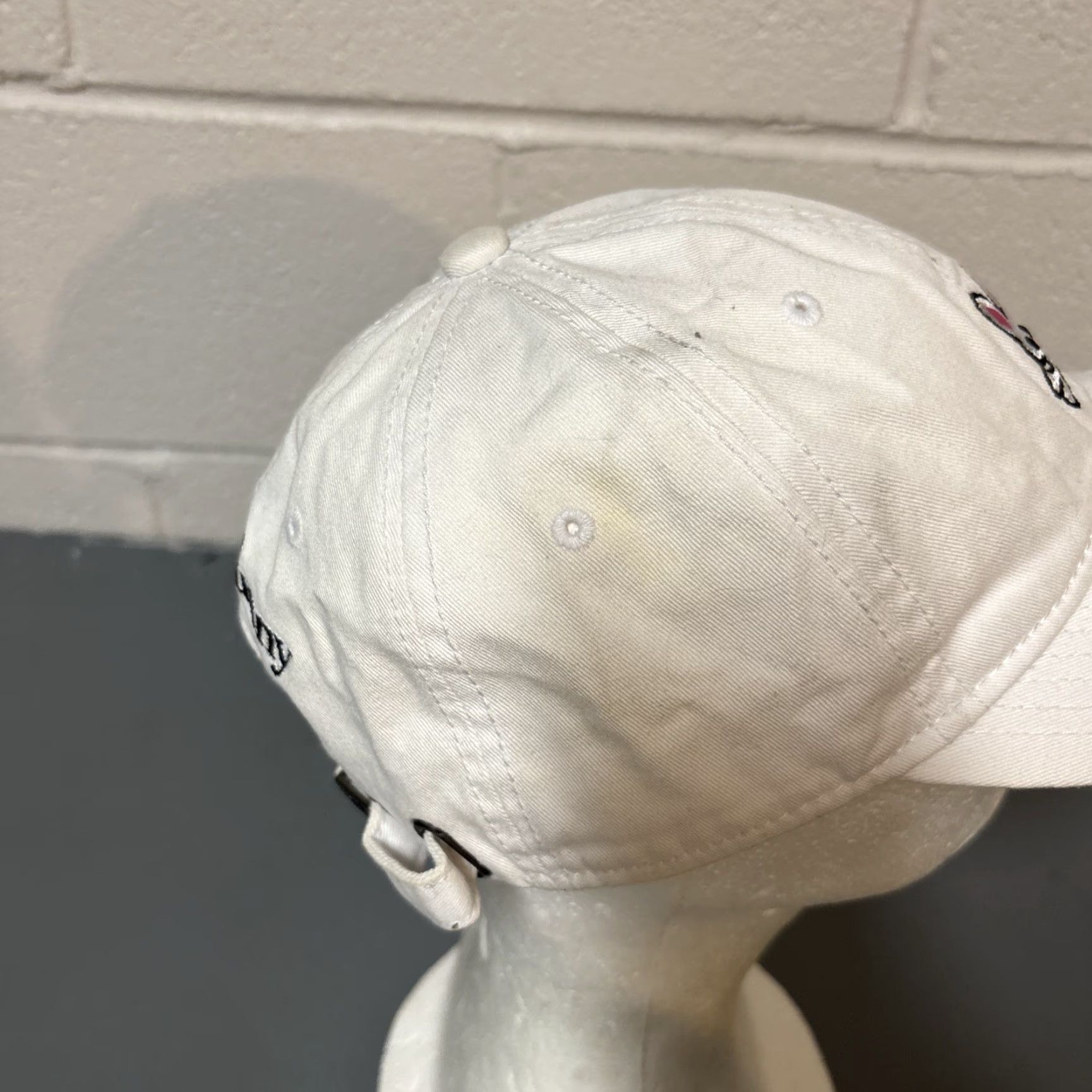 Psycho Bunny Psycho Bunny Mens Baseball Cap OS White Embroidered Silver Big Bunny Adjustable Cap OS Size ONE SIZE - 5 Thumbnail