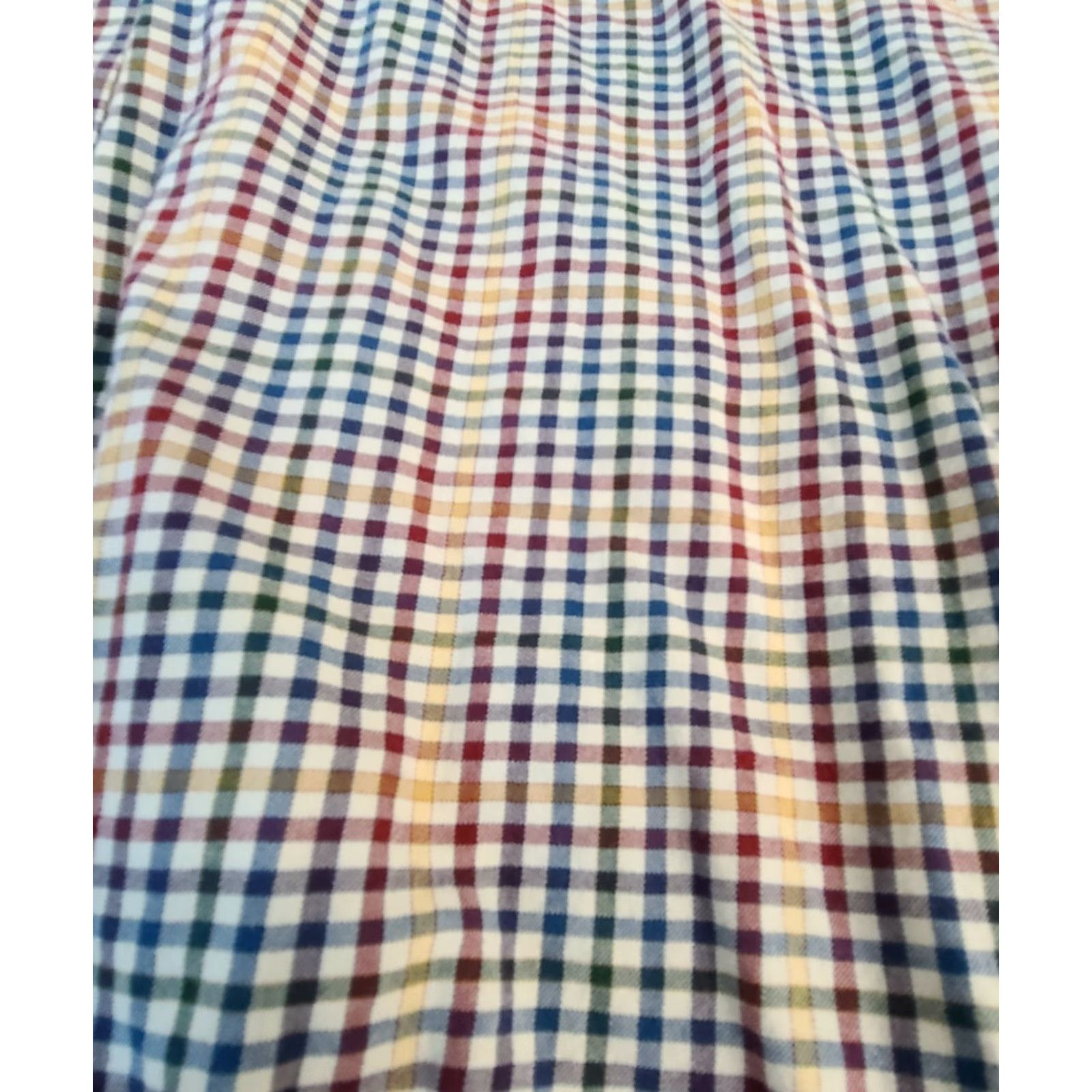 Vintage Alan Flusser Men Dress Shirt XL Long Sleeve Plaid Cotton Shirt Size 46R - 2 Thumbnail