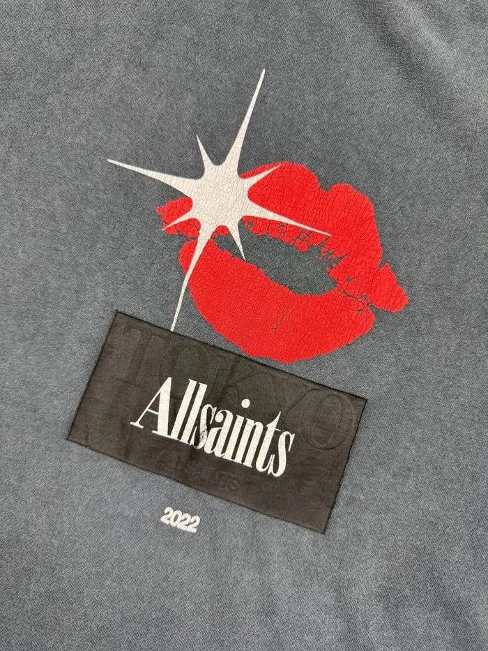 Allsaints AllSaints Kiss T-Shirt Men Size US M / EU 48-50 / 2 - 2 Thumbnail