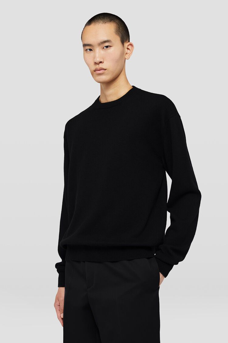 Jil Sander o1y1124 Cashmere Blend Crew-Neck Sweater in Black Size US S / EU 44-46 / 1 - 2 Thumbnail