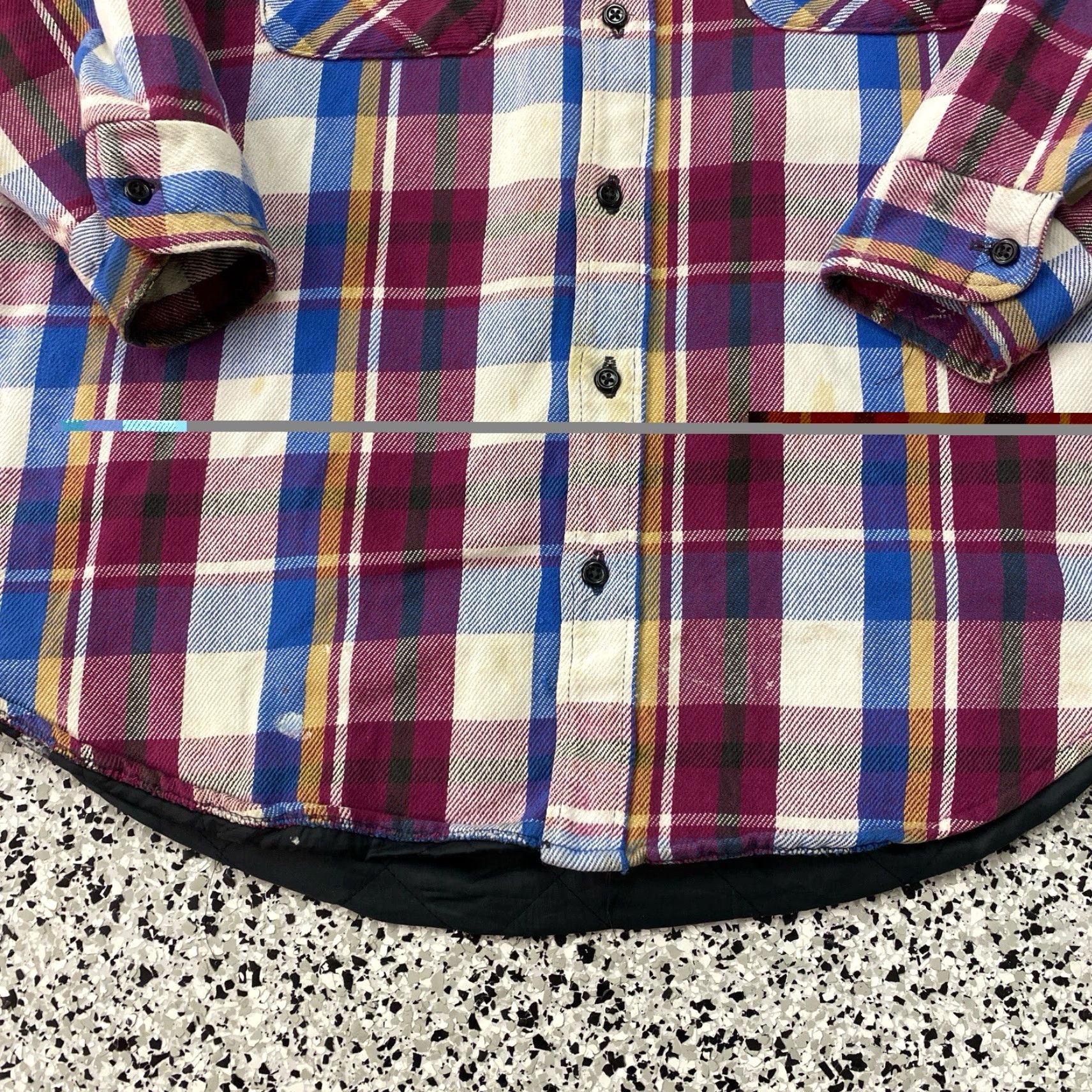 Vintage VINTAGE Five Brother Flannel Shirt Men XL Plaid Long Sleeve Button-Up Collared Pocketed Gray Cotton Blend - Regular Fit, Casual, Workwear Size US XL / EU 56 / 4 - 2 Thumbnail