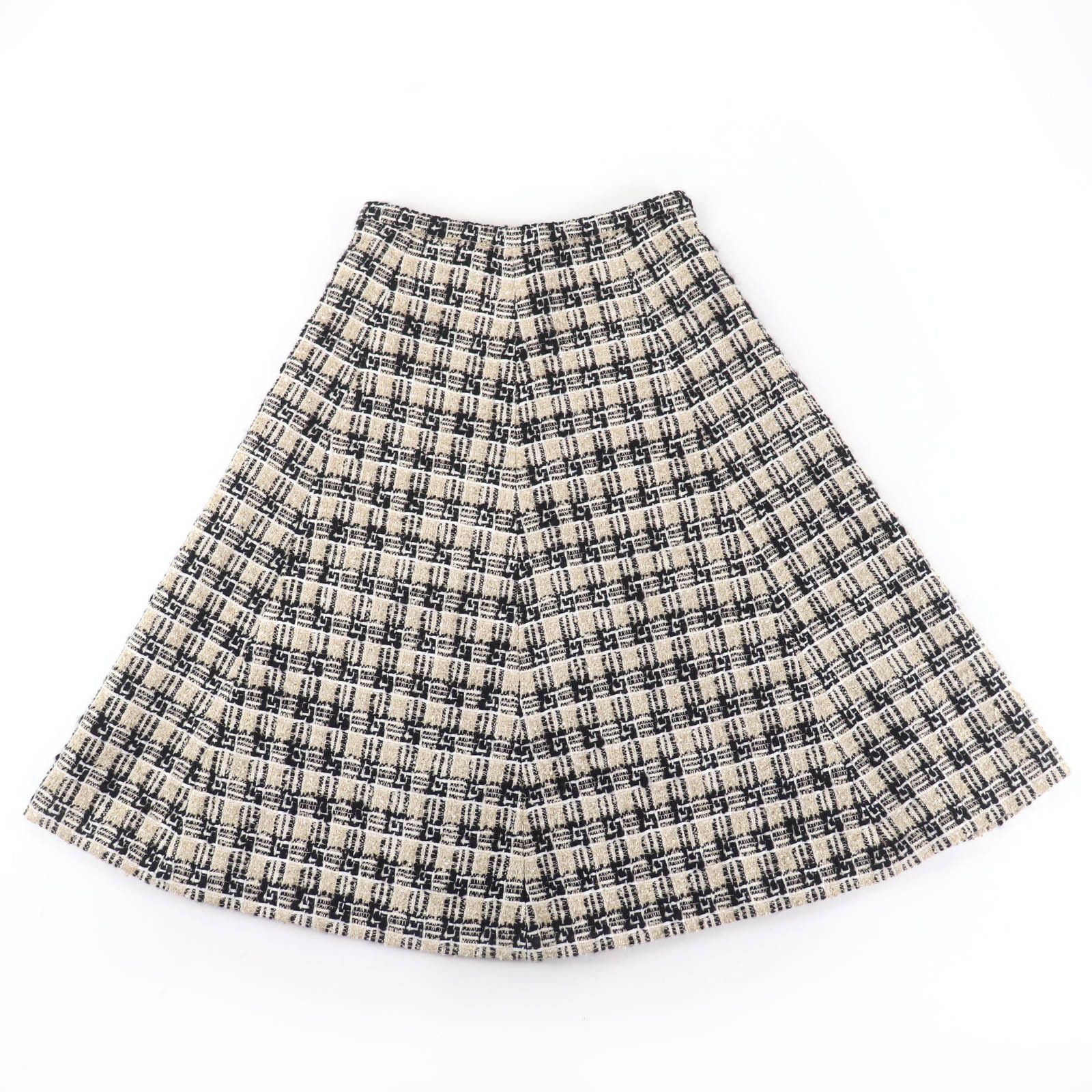 Gucci Gucci Gucci G Logo Tweed Flared Skirt Textile Skirts DUTY FREE for USA Size ONE SIZE - 1 Thumbnail
