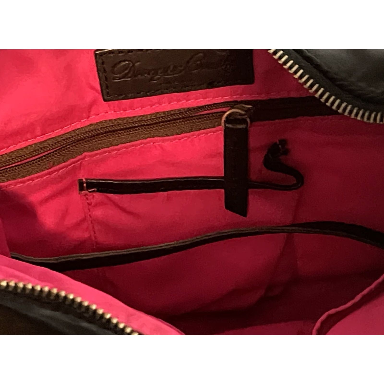 Dooney & Bourke DOONEY & BOURKE Shoulder Bag Nylon Black Leather trim Pink lining Women Medium Bag Size ONE SIZE - 4 Thumbnail