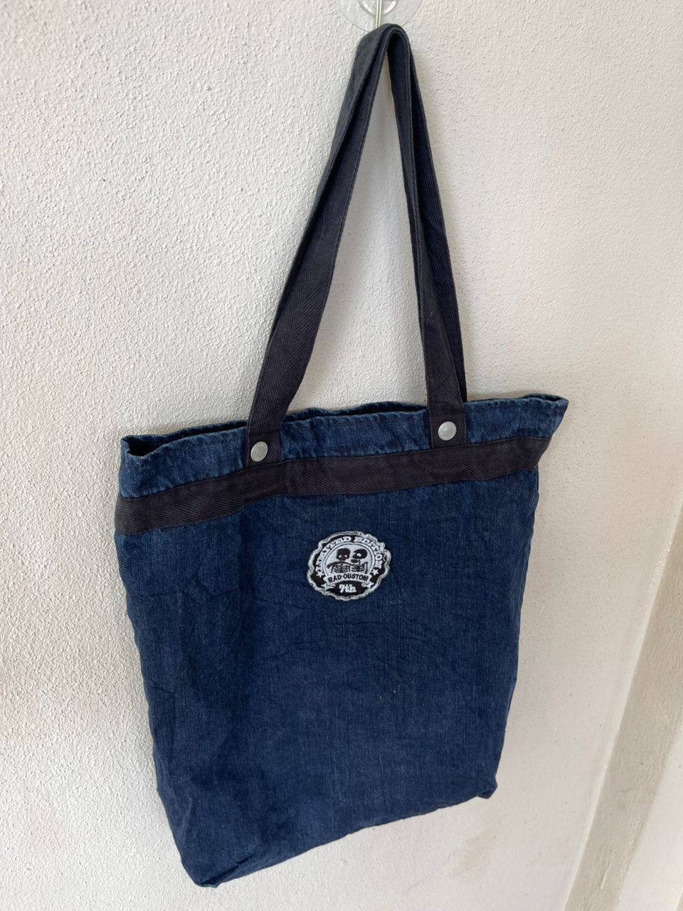Designer × Japanese Brand Rad Customs Skull Embroidered Denim Tote Bag Size ONE SIZE - 7 Thumbnail