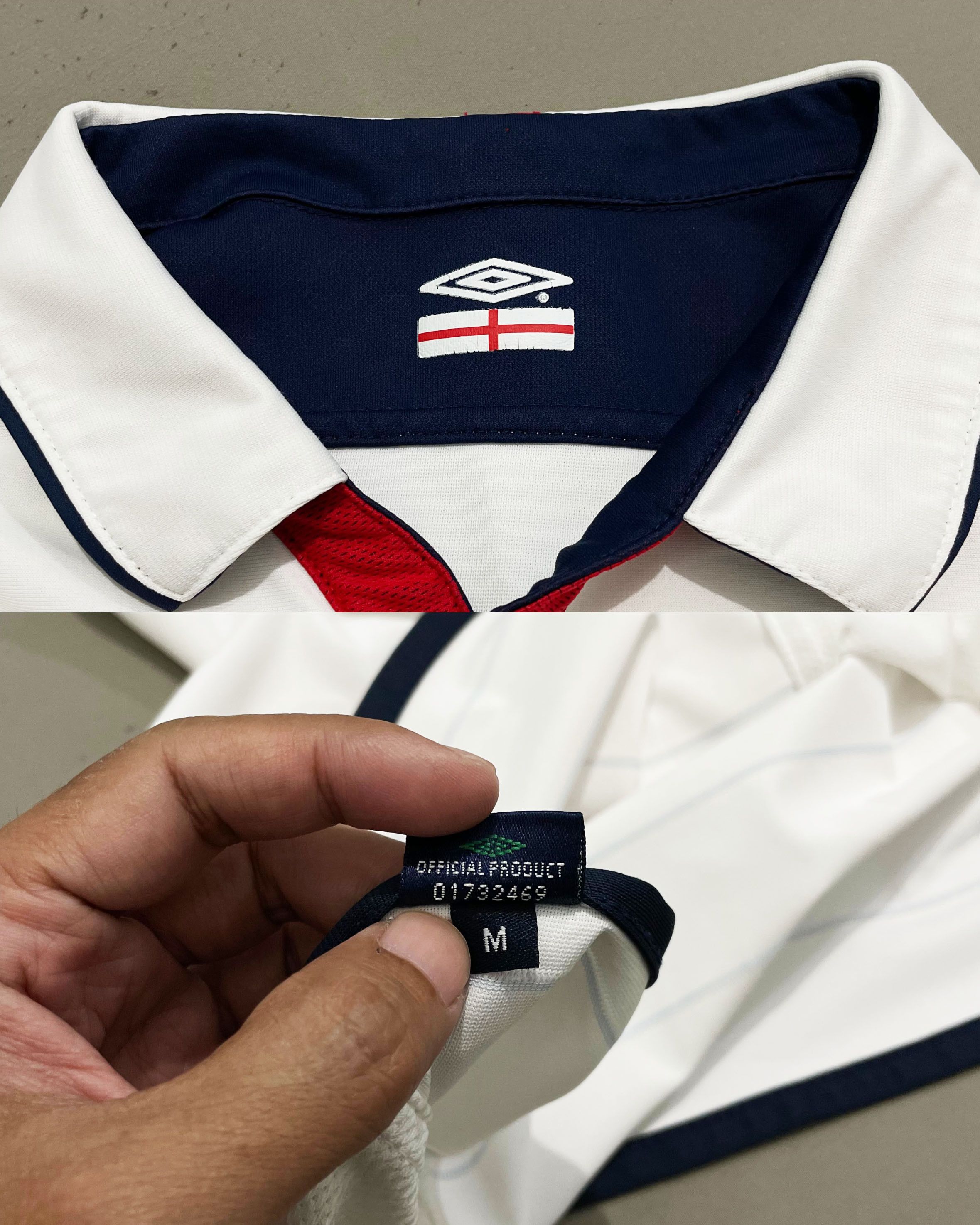 Umbro England Home Kit 2003 2004 2005 Size US M / EU 48-50 / 2 - 6 Thumbnail