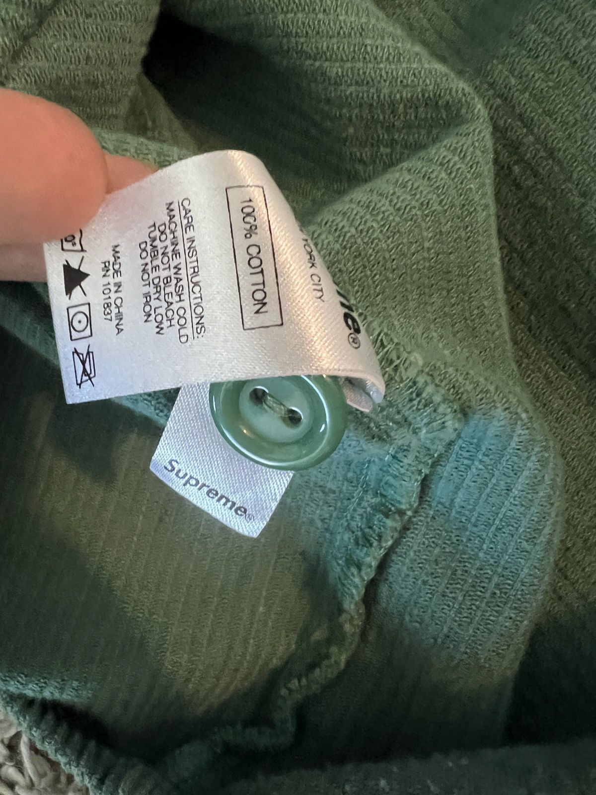 Supreme Supreme SS19 Corduroy Baseball Jersey Size US XL / EU 56 / 4 - 5 Thumbnail