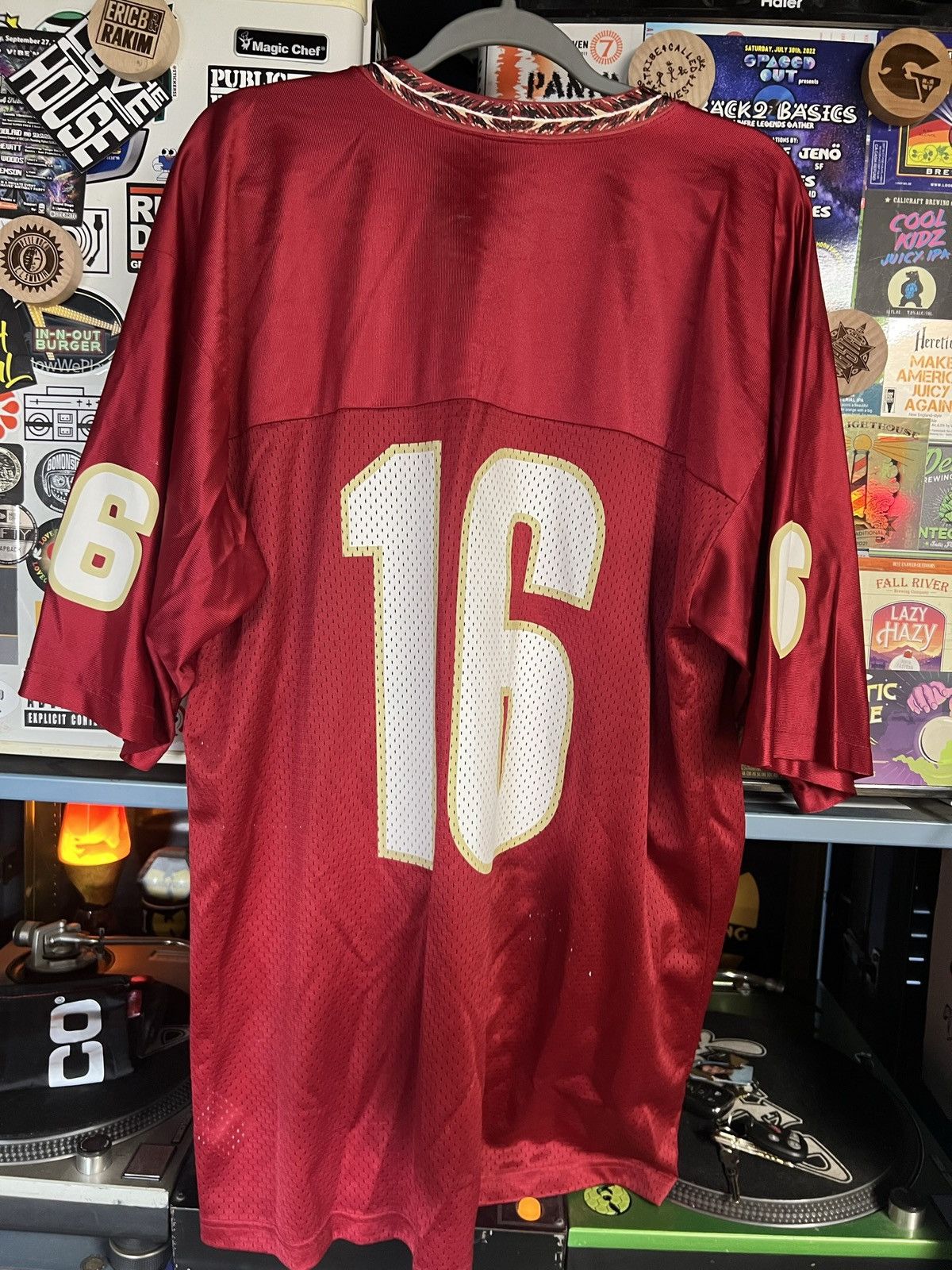 Nike × Vintage Vintage 90s Florida State Seminoles #16 Nike Team Jersey Size US L / EU 52-54 / 3 - 3 Thumbnail