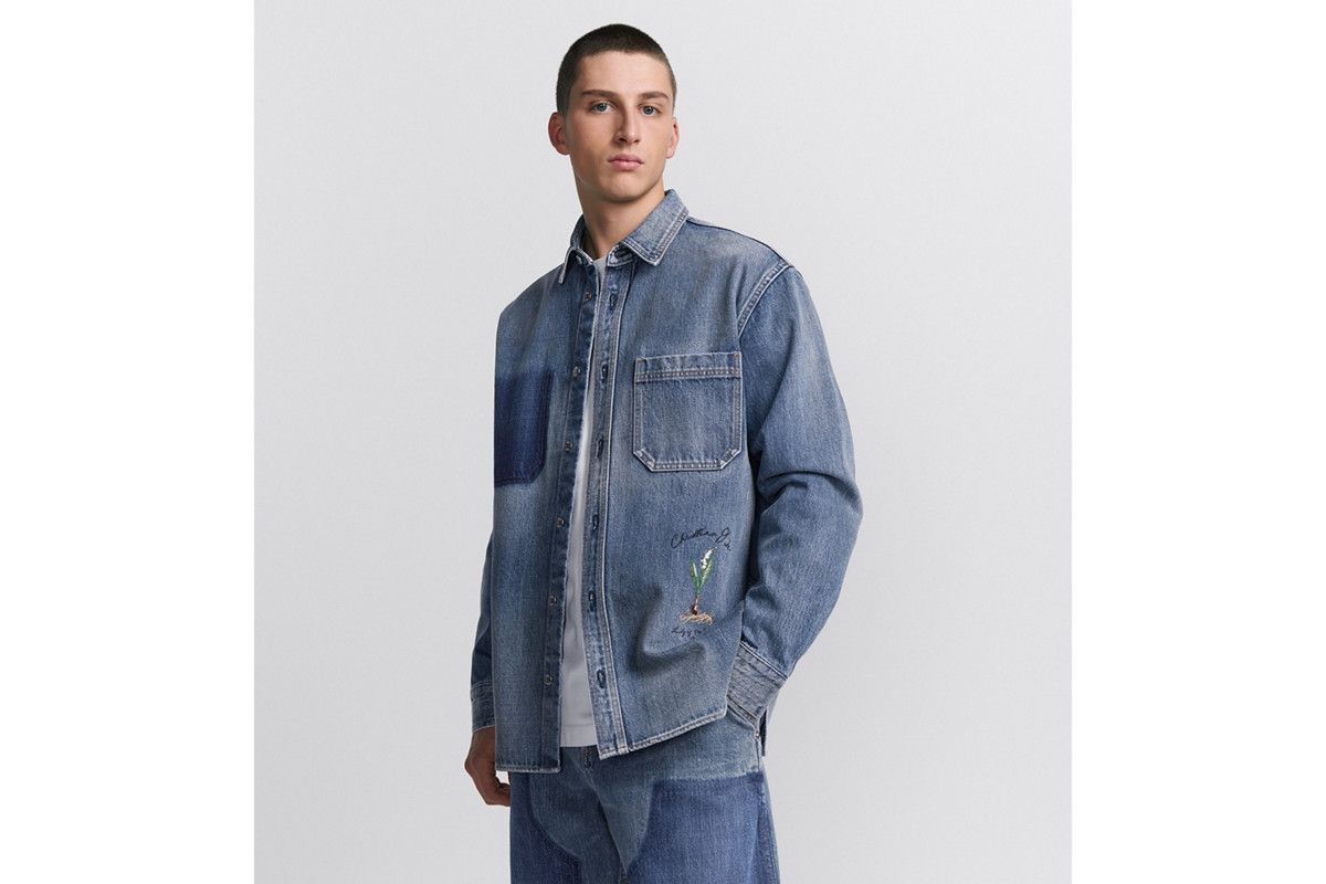 Dior o1bcso1str0226 Classic-Fit Embroidered Shirt in Blue Size US XL / EU 56 / 4 - 4 Thumbnail