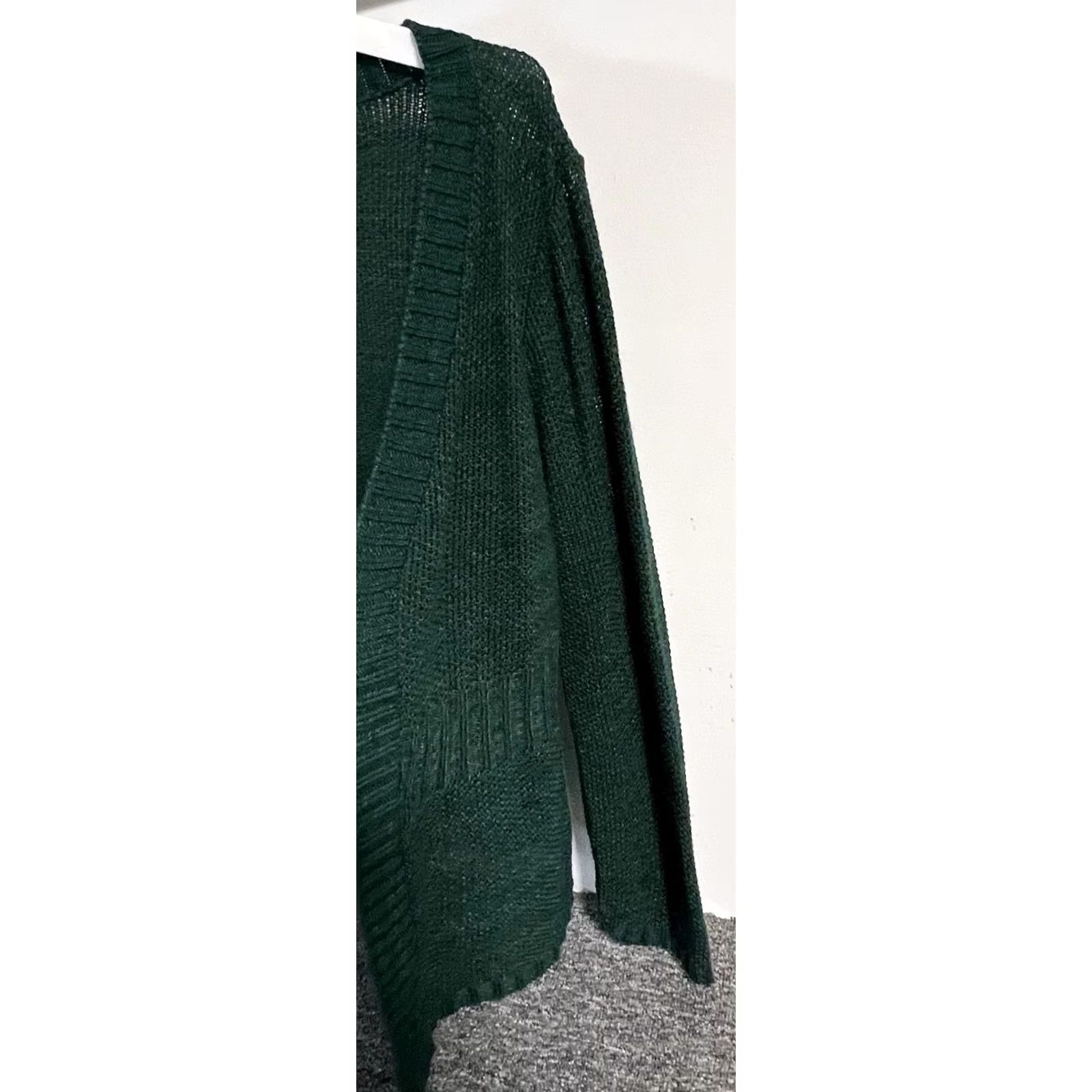 Vintage Christopher & Banks Open Knit Cardigan Women's M Green Sweater Cardigan Knit Open-Knit V-Neck Casual Womens Size M / US 6-8 / IT 42-44 - 4 Thumbnail