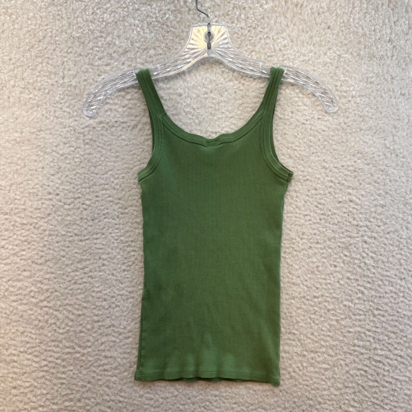 Vintage VINTAGE Intimissimi Camisole Tank Top XS Green Rib Knit Italy Shirt Womens Size XS / US 0-2 / IT 36-38 - 2 Thumbnail