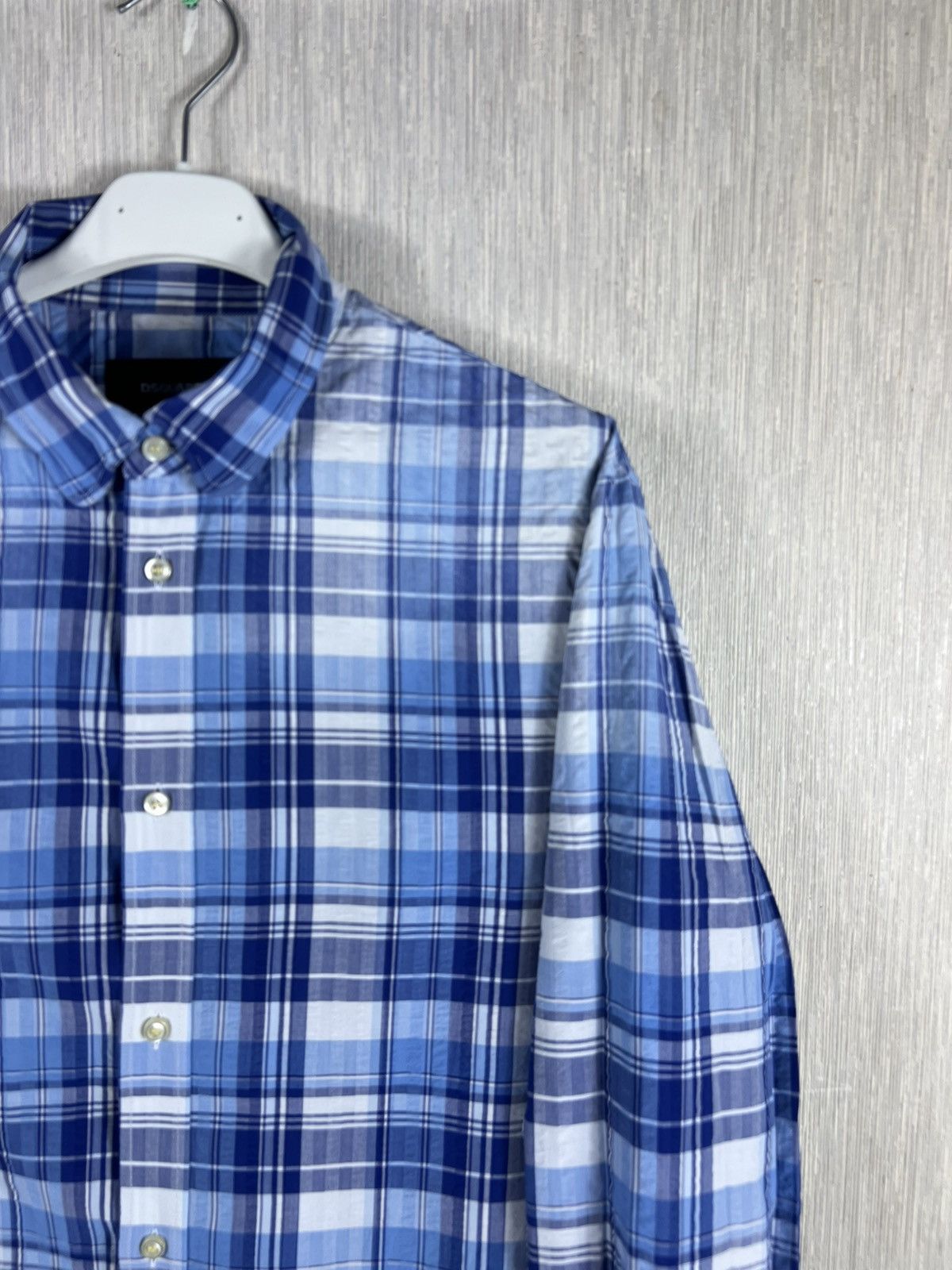 Dsquared2 Dsquared2 checked shrunk shirt plaid stiff cuffs and collar Size US M / EU 48-50 / 2 - 3 Thumbnail