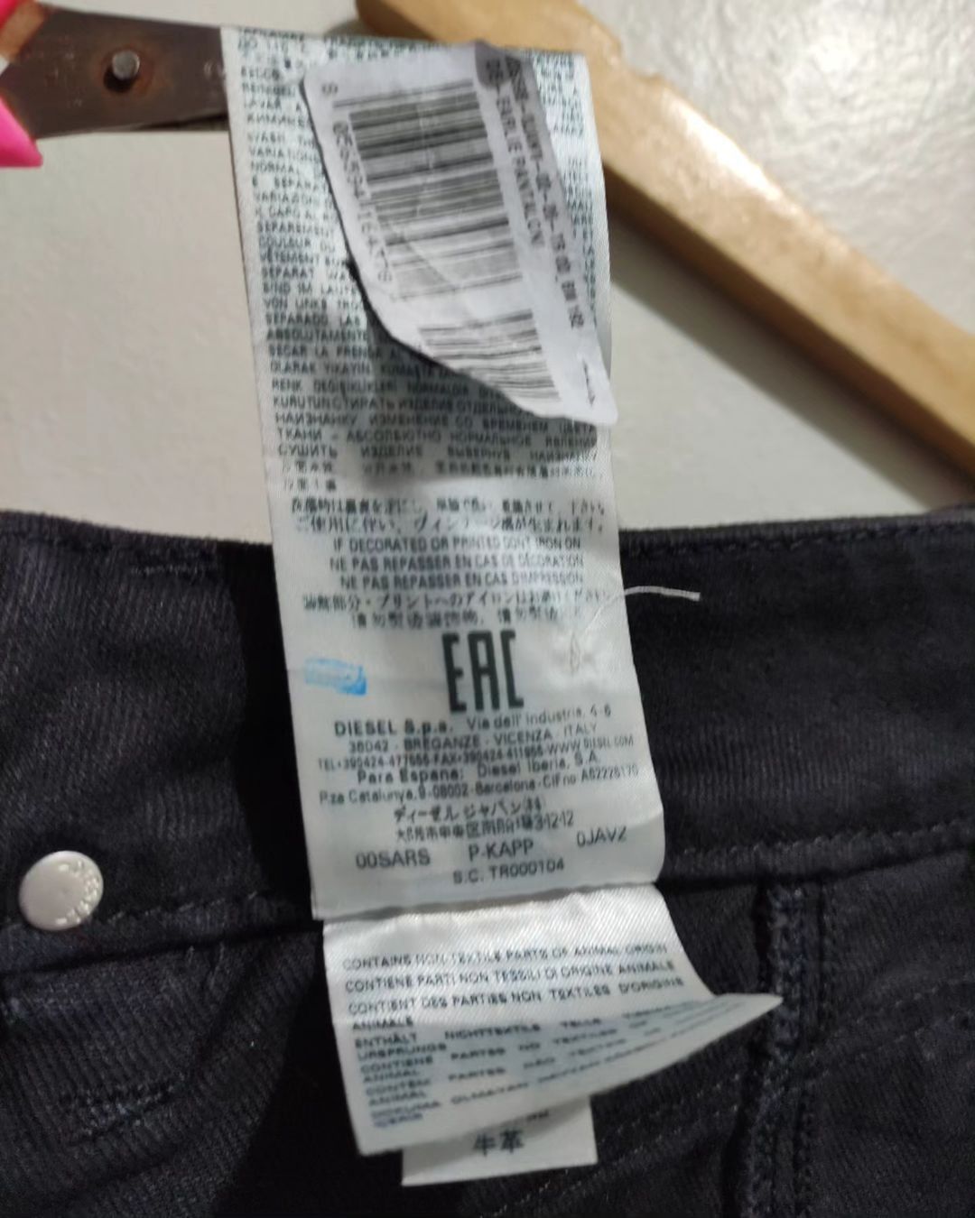 Tornado Mart Diesel Wax Black Gold Zippere Vkri lb style Biker Pants Size US 29 - 12 Thumbnail