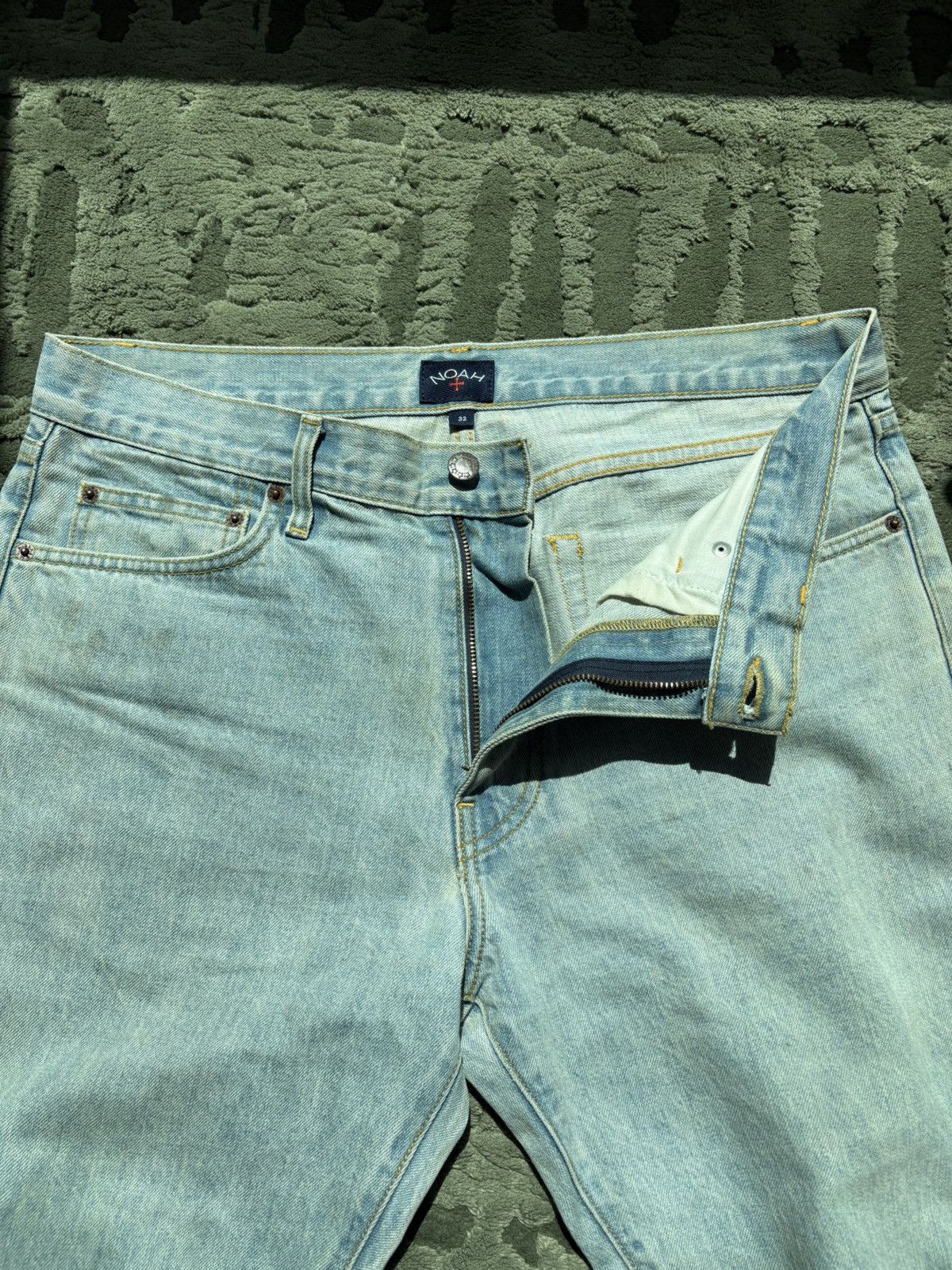 Noah Made In USA Light Blue Stonewash Selvedge Five Pocket Denim Size US 32 / EU 48 - 2 Thumbnail