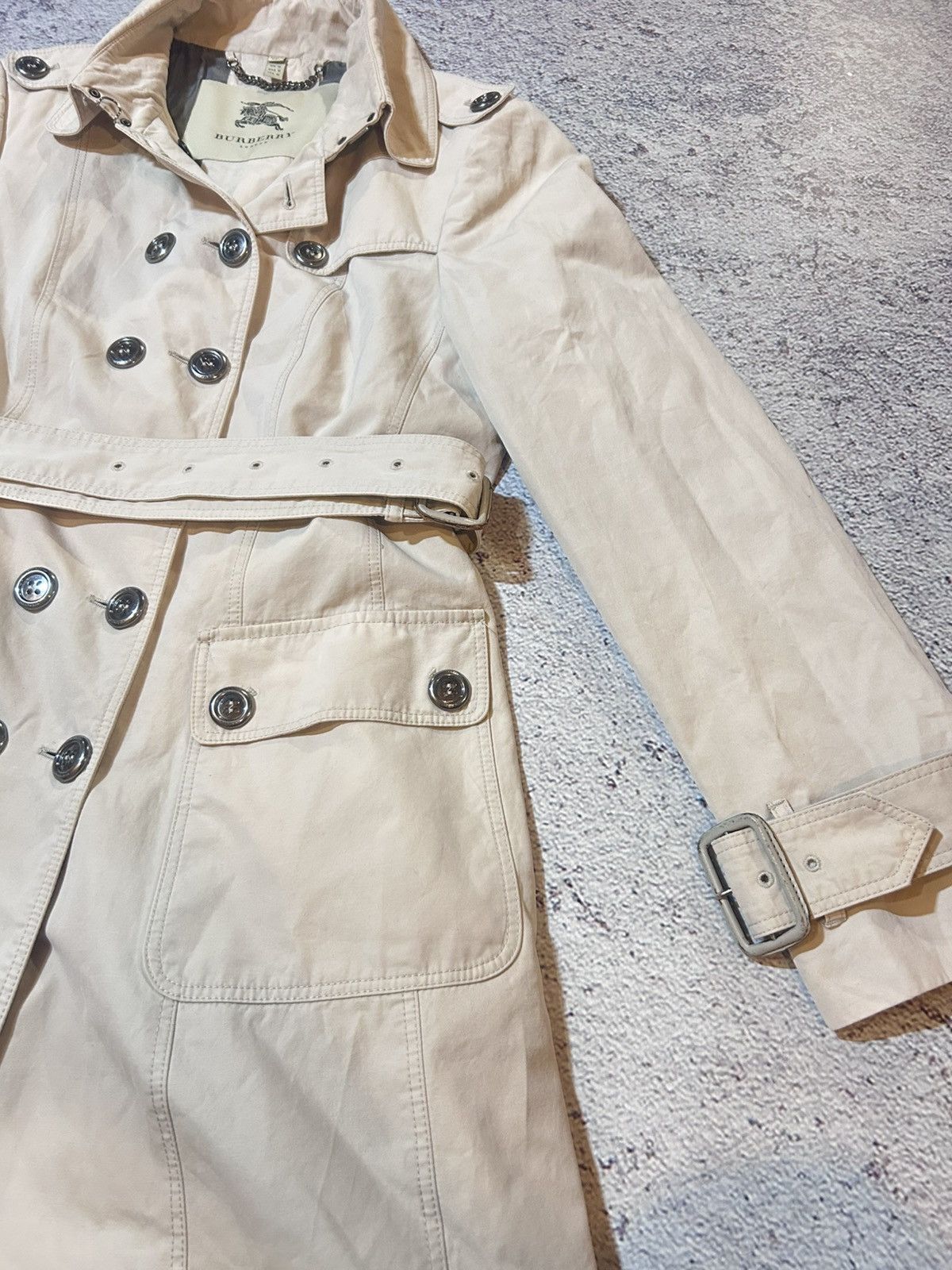 Burberry Burberry London Beige Belted Trench Coat – Made in Italy Size L / US 10 / IT 46 - 5 Thumbnail