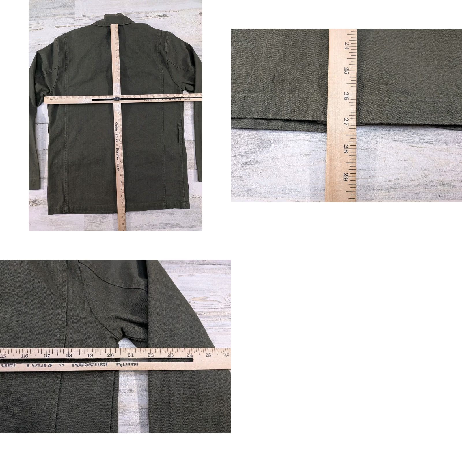 Roark Roark Jacket Mens M Green Herringbone Twill Military Field Jacket Size US M / EU 48-50 / 2 - 9 Thumbnail