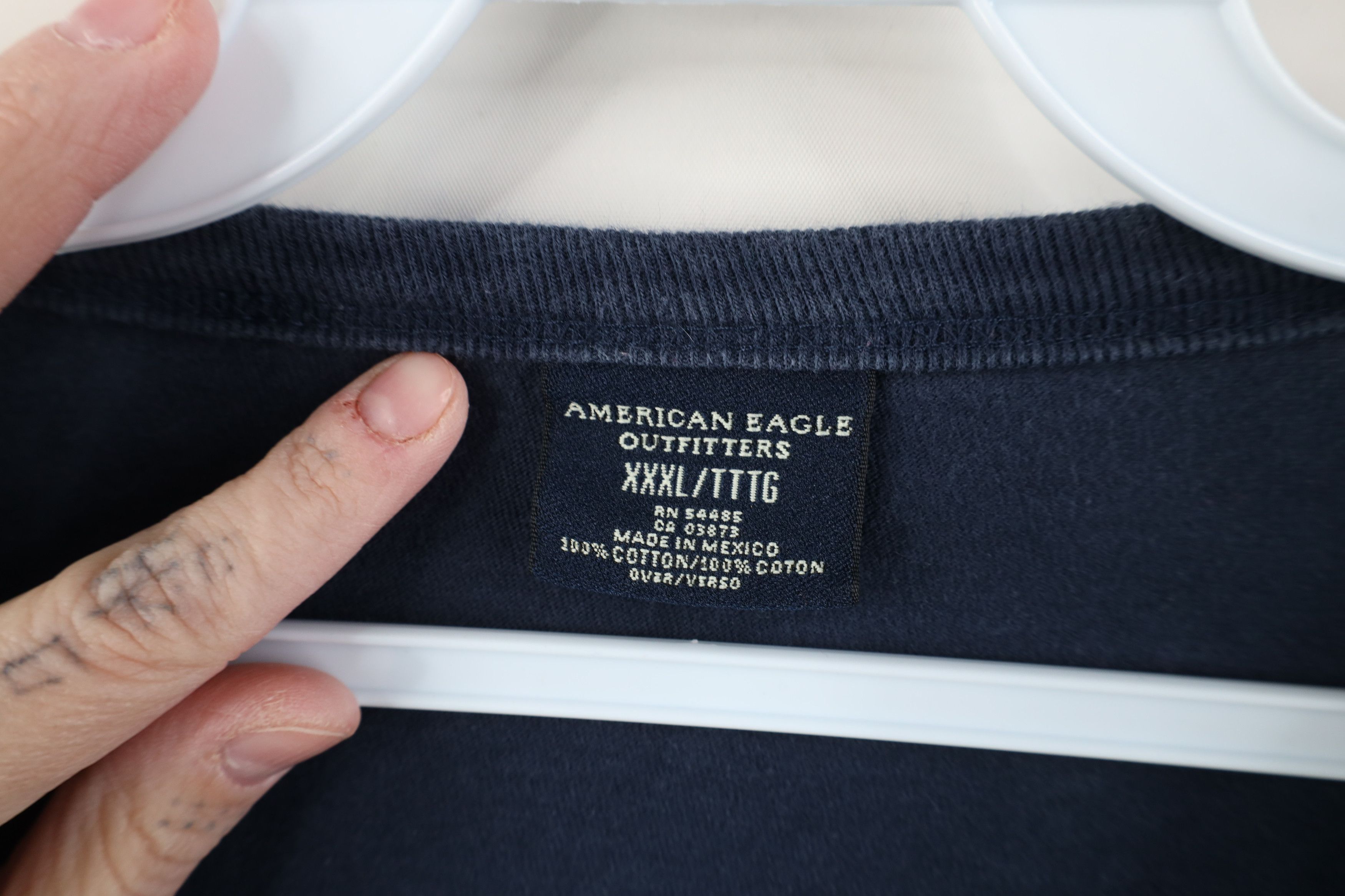 American Eagle Outfitters Vintage Y2K American Eagle Bear Long Sleeve T-Shirt Blue Size US XXL / EU 58 / 5 - 9 Thumbnail