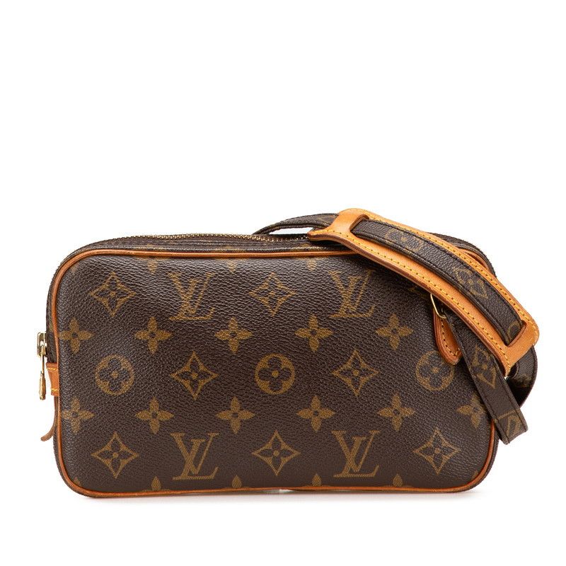 Louis Vuitton Louis Vuitton Pochette Marli Bandouliere Monogram Shoulder Bag Canvas Crossbody Bag M51828 in Brown, Women's