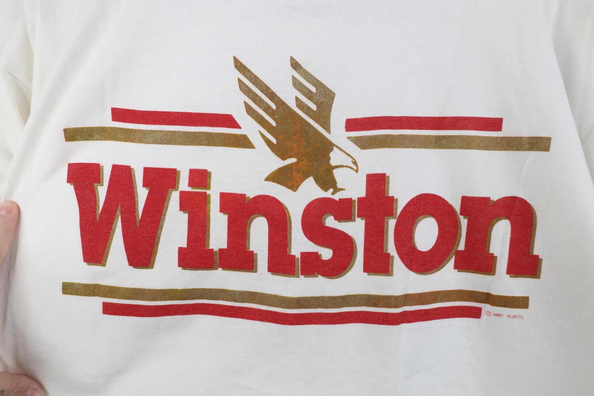 Vintage Vintage 90s Winston Cigarettes Racing Pocket T-Shirt USA Size US XL / EU 56 / 4 - 11 Thumbnail