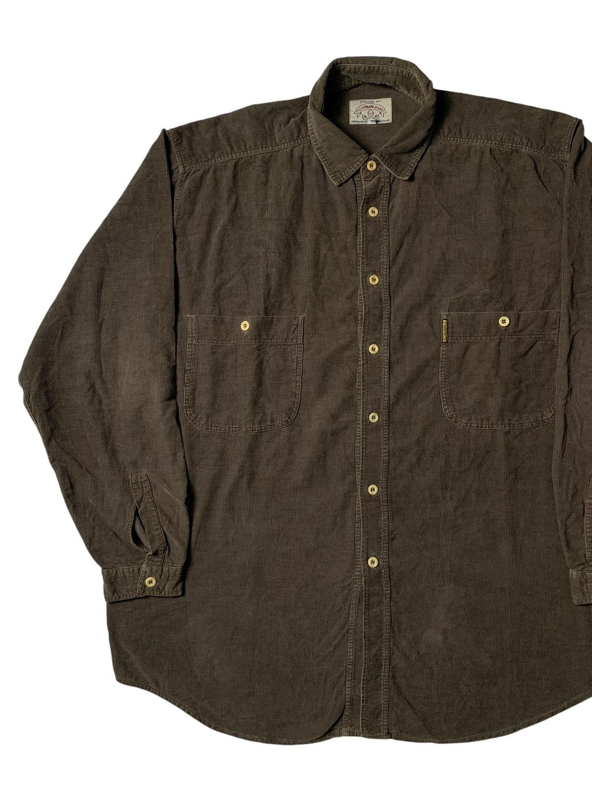 Armani 1990s Armani Jeans Double Pocket Oversized Corduroy Shirt Size US XL / EU 56 / 4 - 2 Thumbnail