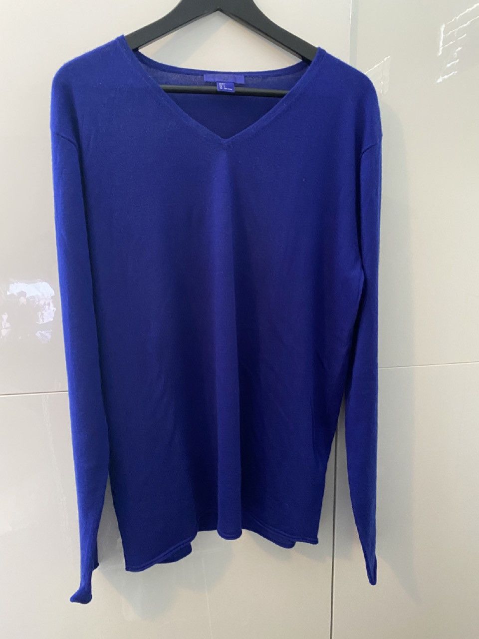 image of H&m Blue Cashmere Sweater Size L in Electric Blue, Men's