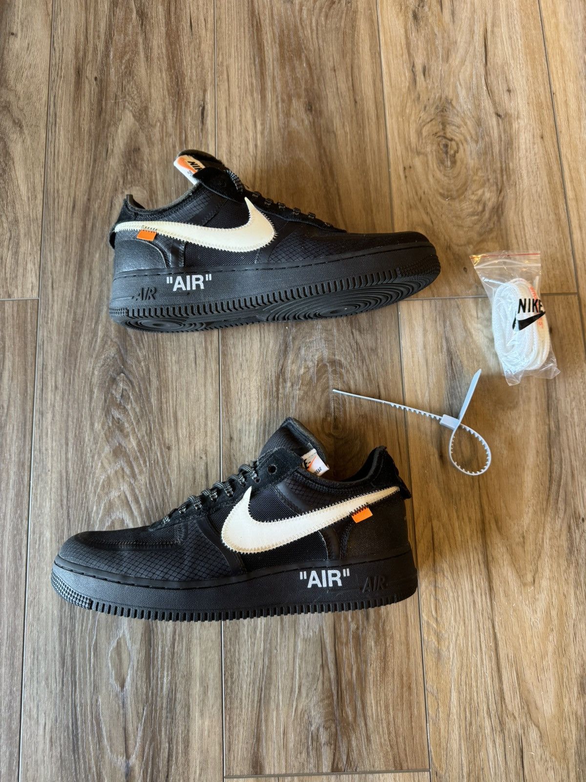 Nike × Off-White Nike x Off White Air Force 1 Low Black Size US 10 / EU 43 - 3 Thumbnail