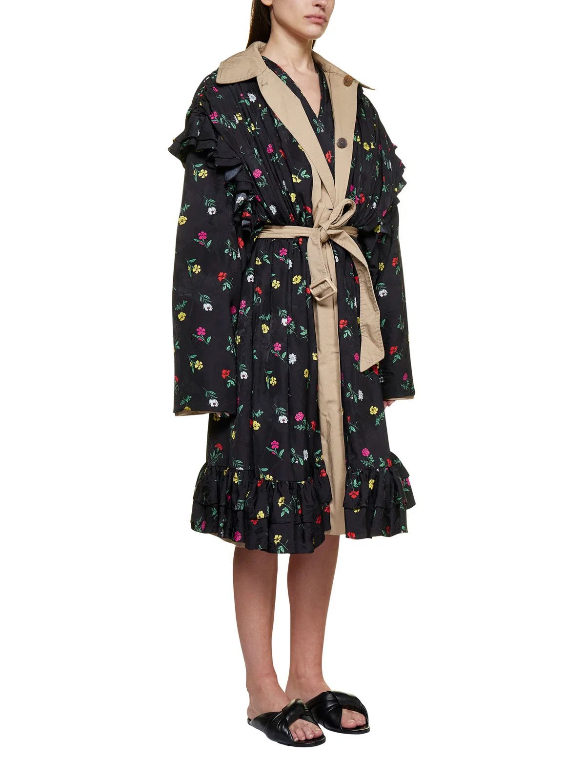 Balenciaga o1y0625 Overcoat & Trench Coat in Beige Size M / US 6-8 / IT 42-44 - 5 Thumbnail