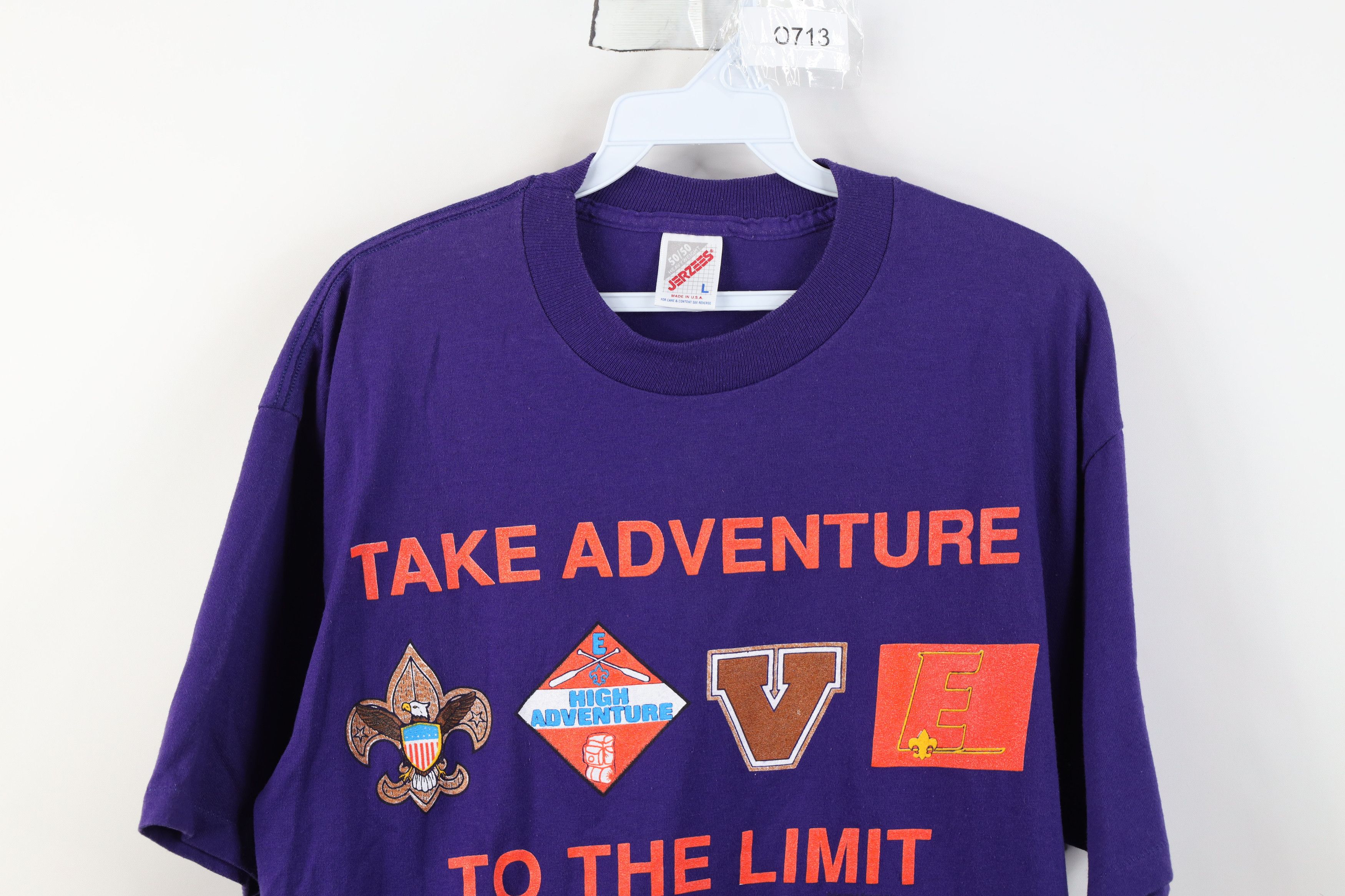 Vintage Vintage 90s Scouts of America Adventure Short Sleeve T-Shirt Size US L / EU 52-54 / 3 - 2 Thumbnail