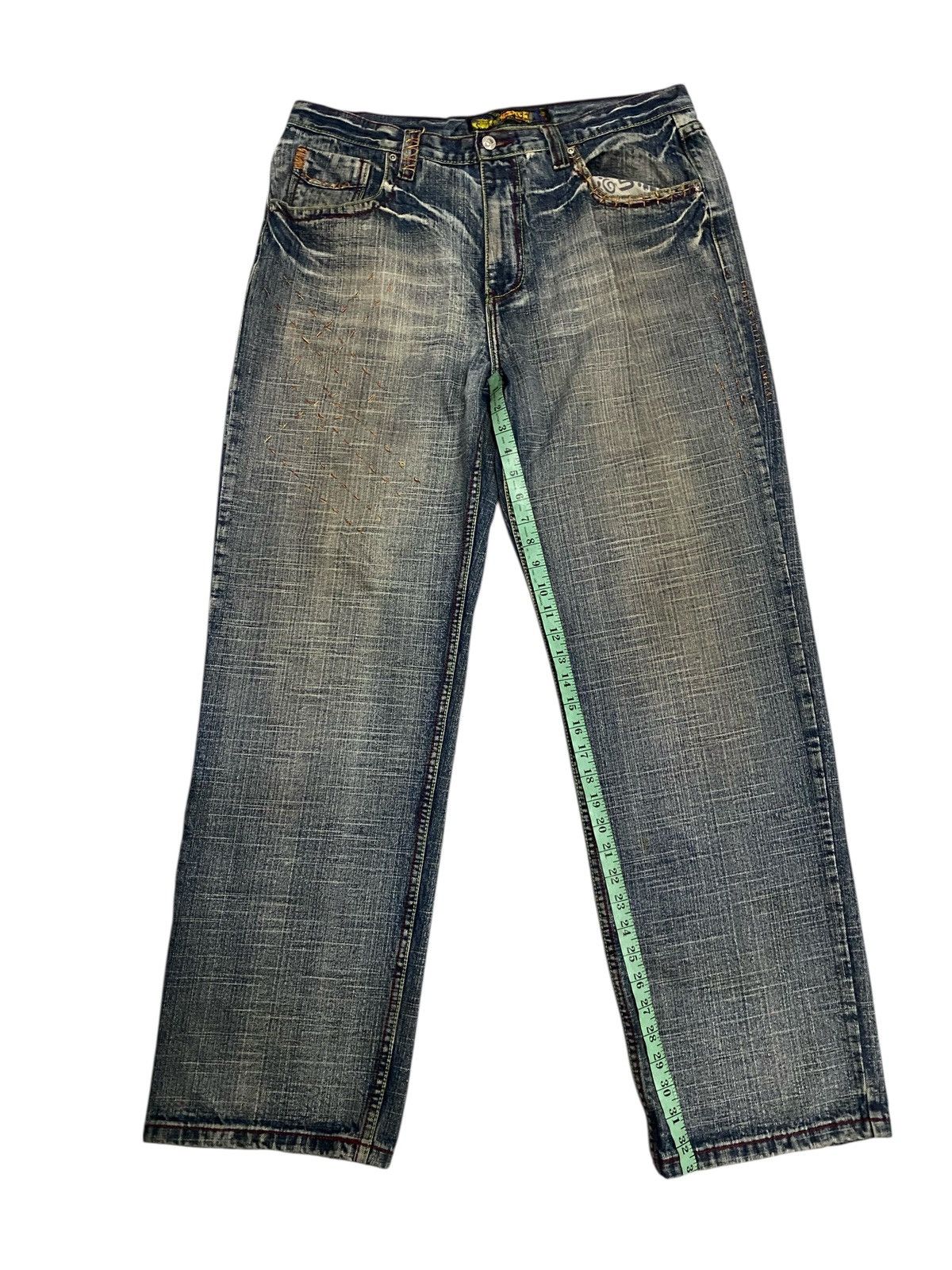 Japanese Brand × Vintage Vintage Miskeen Wideleg Denim Jeans Size US 38 / EU 54 - 14 Thumbnail