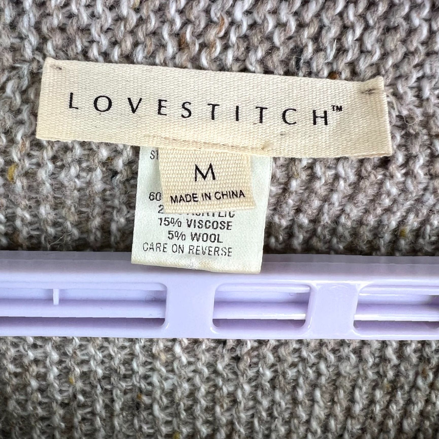 Vintage Lovestitch Cardigan Sweater Cowl Neck Wool Blend Knit Relaxed Oversized Women Size M Tan Brown Size M / US 6-8 / IT 42-44 - 4 Thumbnail