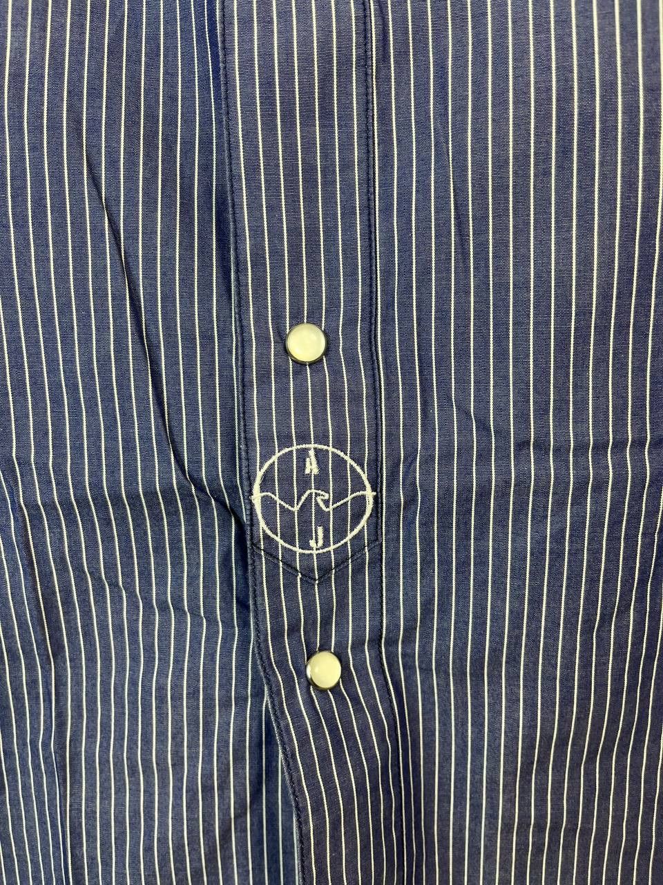 Armani Armani Jeans Striped Button-Front Long Sleeve Sz M Size US M / EU 48-50 / 2 - 2 Thumbnail