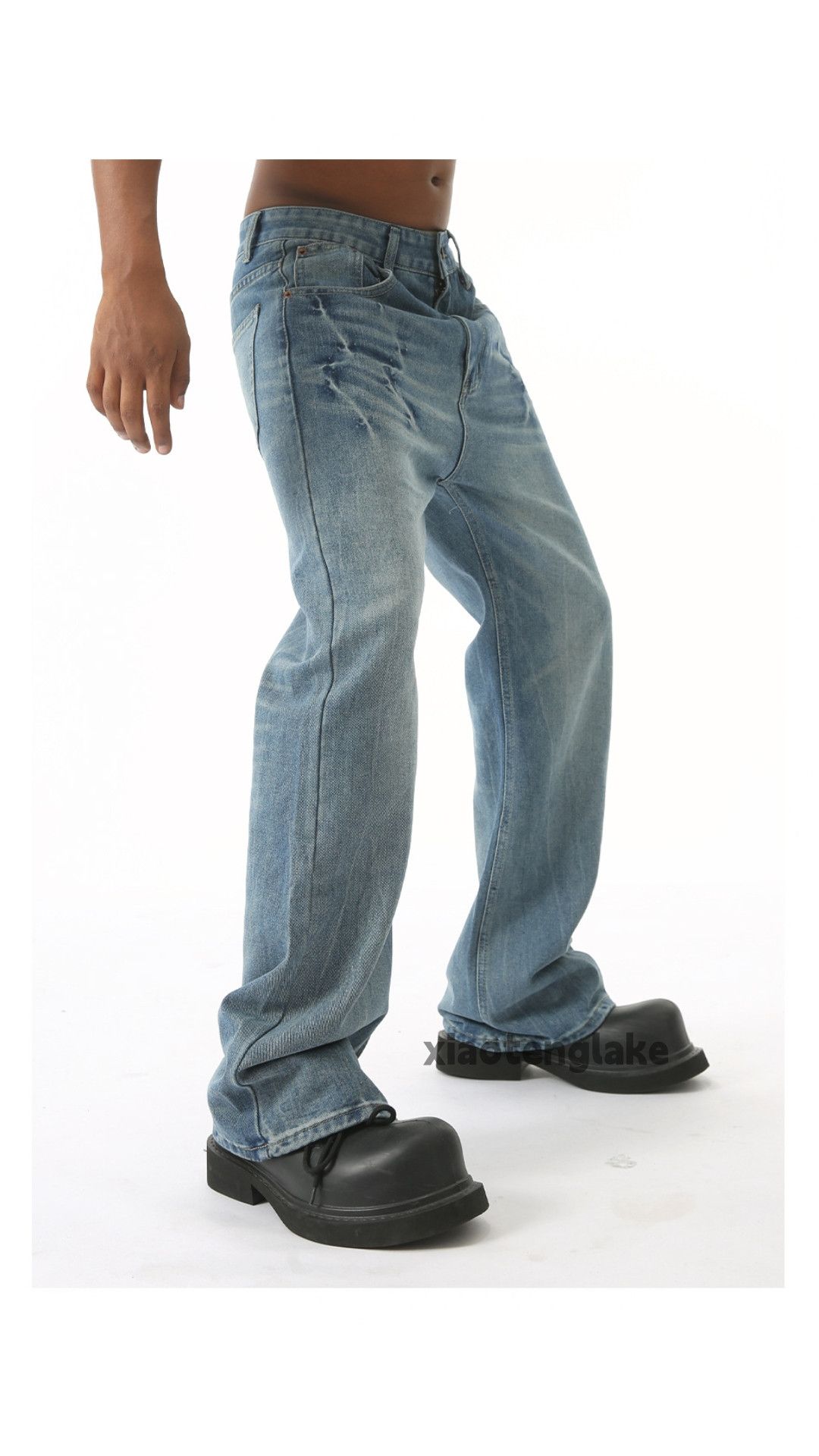 Jean × Vintage washed faded cleanfit yuppie bootcut y2k flared jeans Size US 34 / EU 50 - 2 Thumbnail
