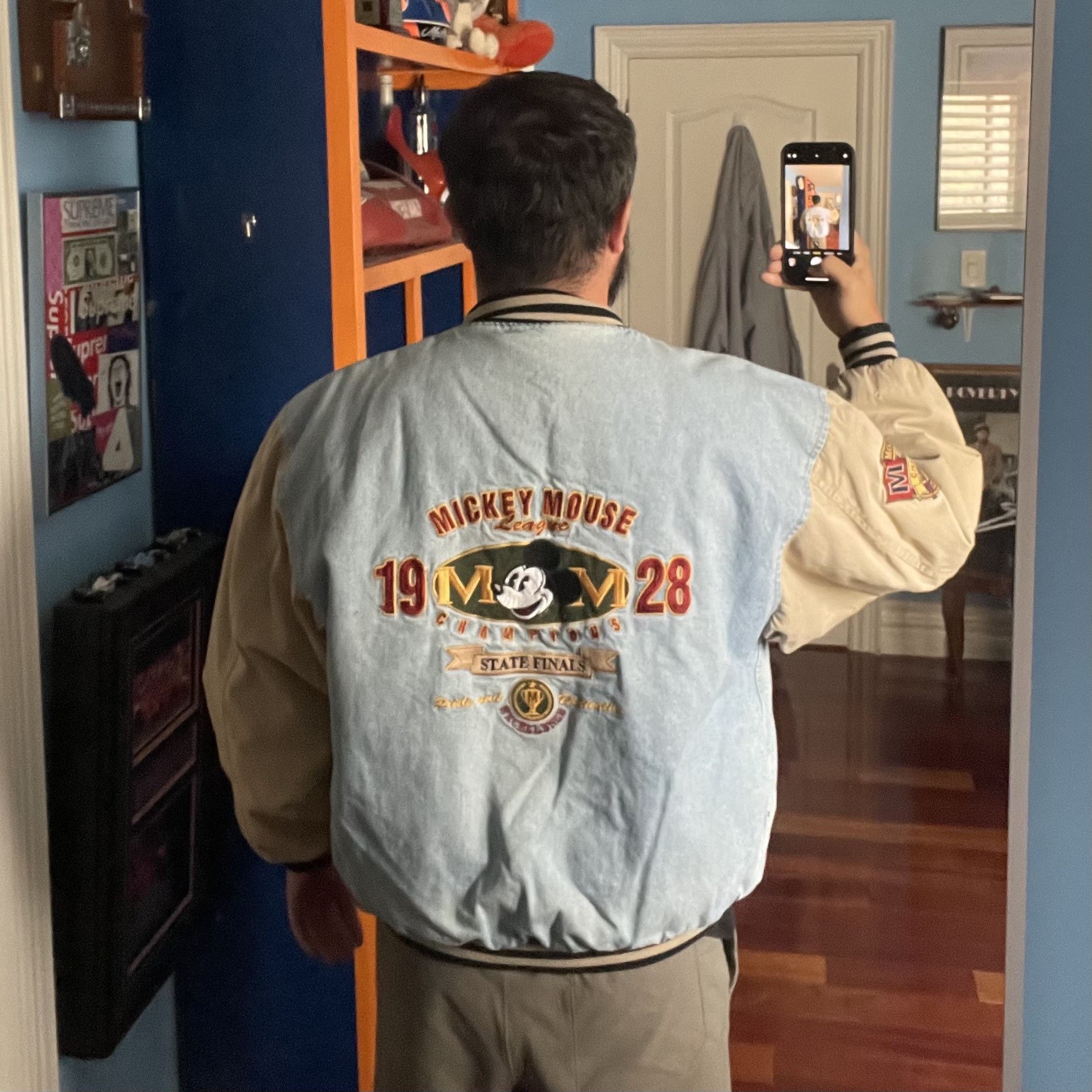 Vintage Disney Mickey Mouse Baseball Jacket