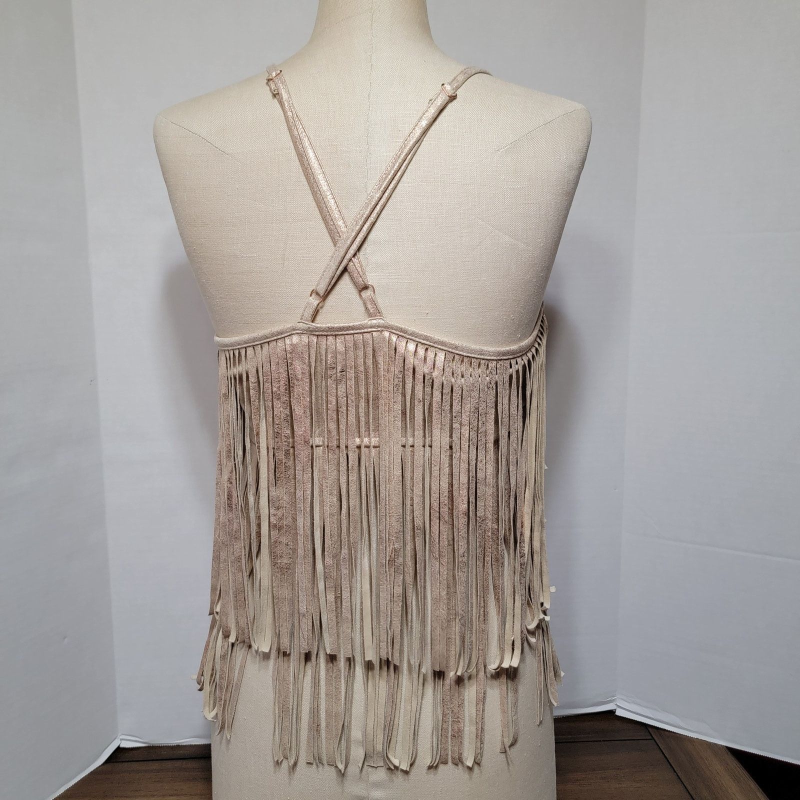 Other Shyanne Women's Cropped Fringe Tank Top - Size Small Size S / US 4 / IT 40 - 6 Thumbnail