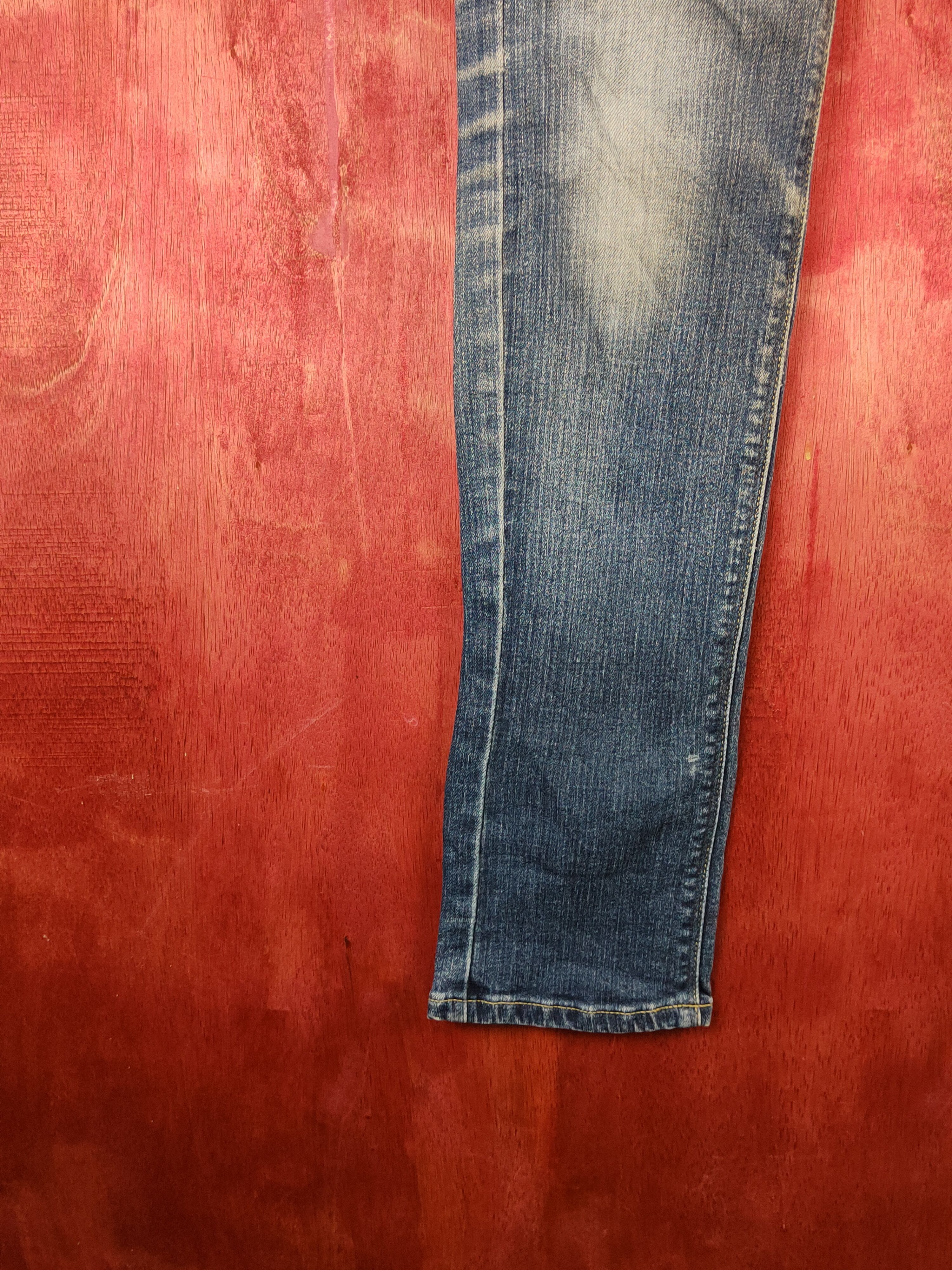 Edwin Something - Edwin Blue Faded Distressed Ripped Jeans #S1808 Size 29" - 4 Thumbnail