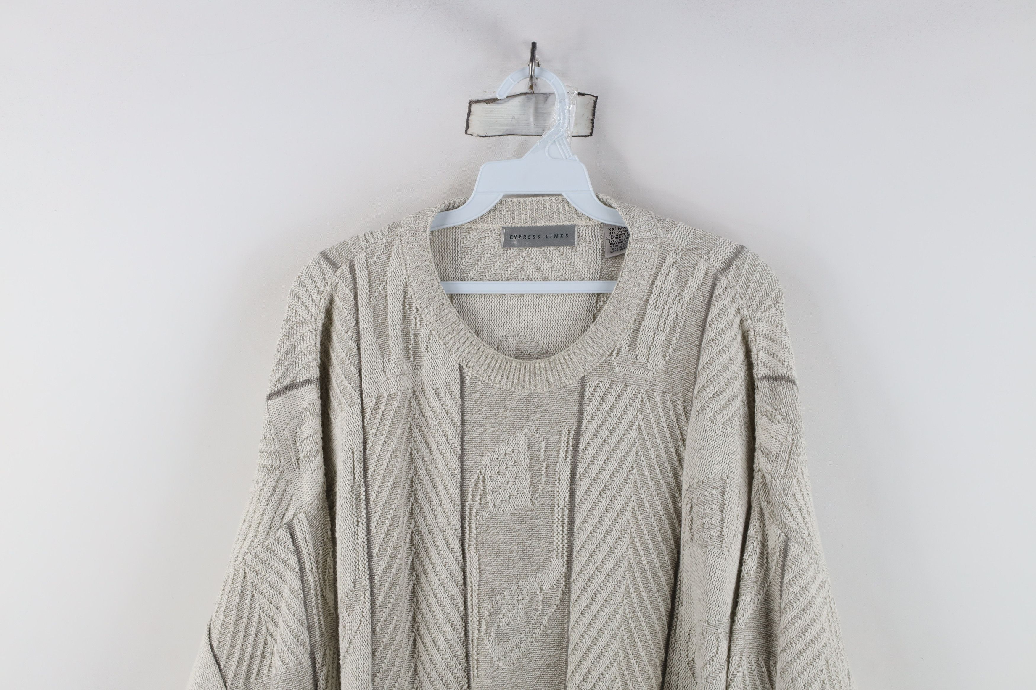 Vintage Vintage 90s Streetwear All Over Print Knit Sweater Gray USA Size US XXL / EU 58 / 5 - 2 Thumbnail